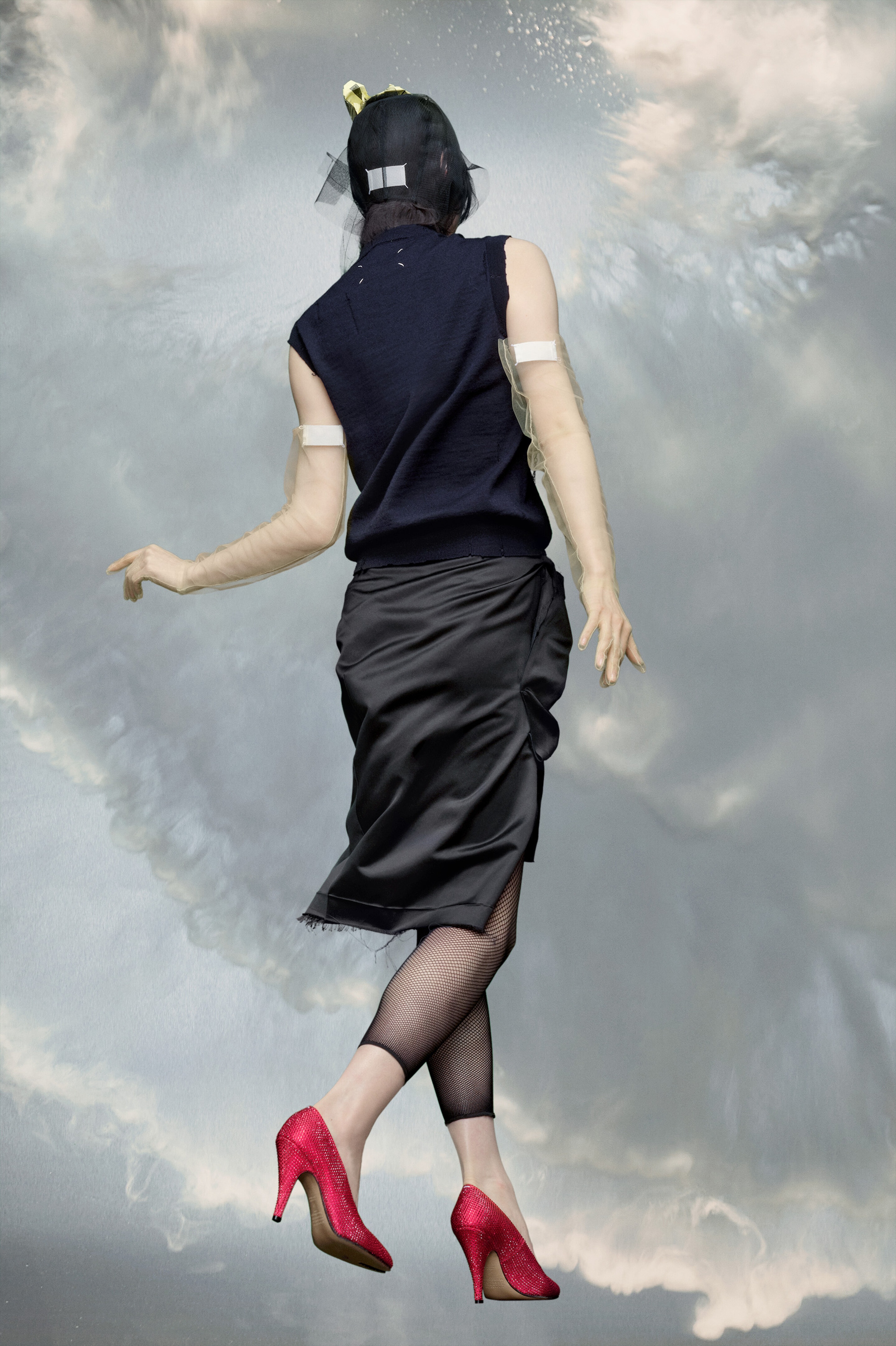Maison Margiela Layered drape skirt | REVERSIBLE
