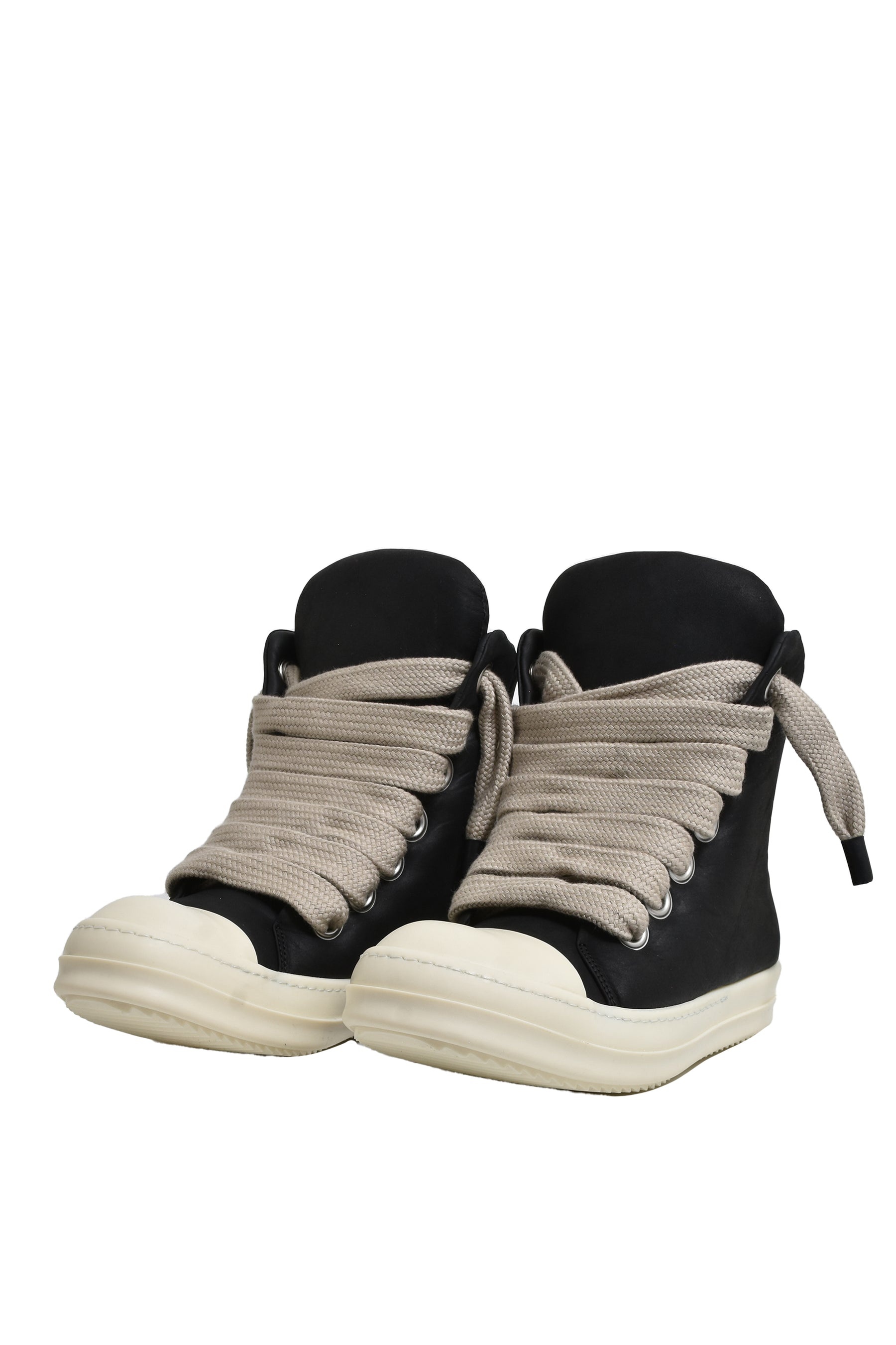 JUMBO LACED PADDED SNEAKERS / BLK/MILK/MILK - 5