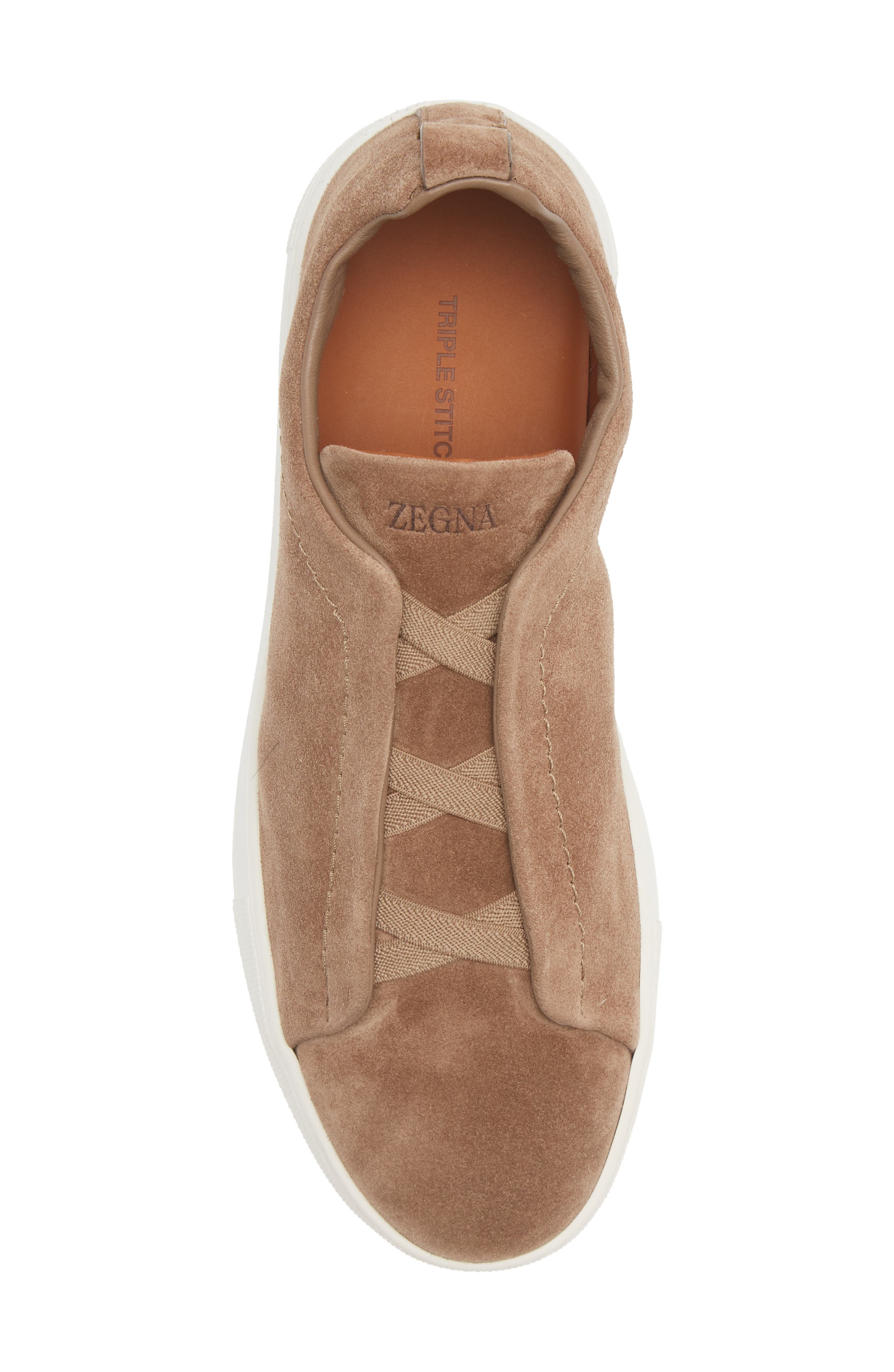 Triple Stitch Suede Slip-On Sneaker - 5