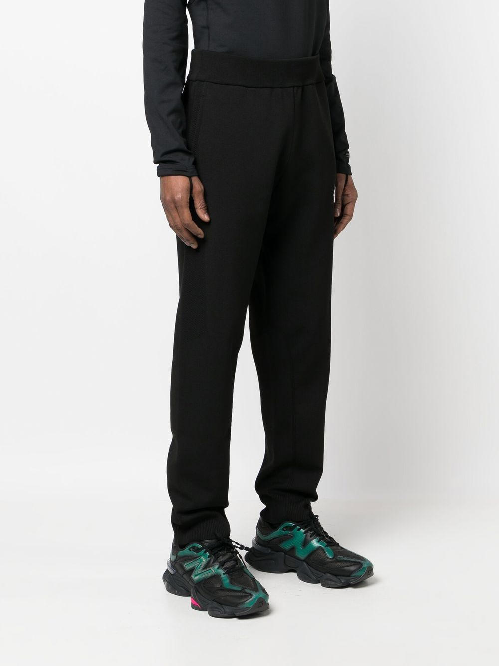 logo-patch fleece track pants - 3