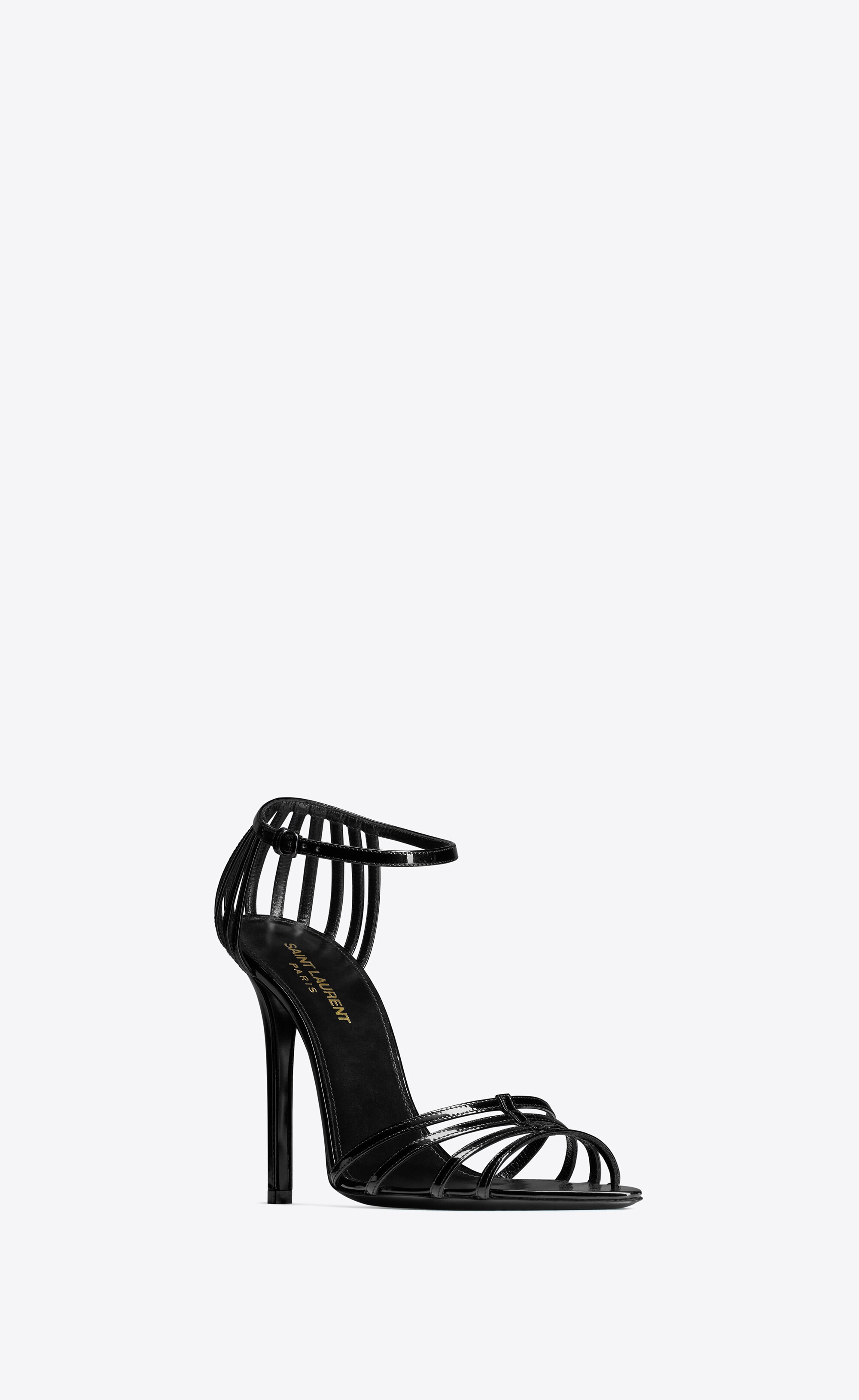 Saint Laurent Nuit 90 high-heeled sandals - Black