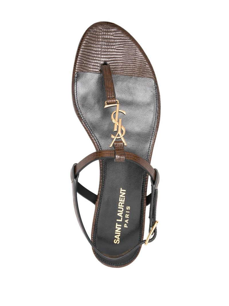 Cassandre-plaque leather sandals 4