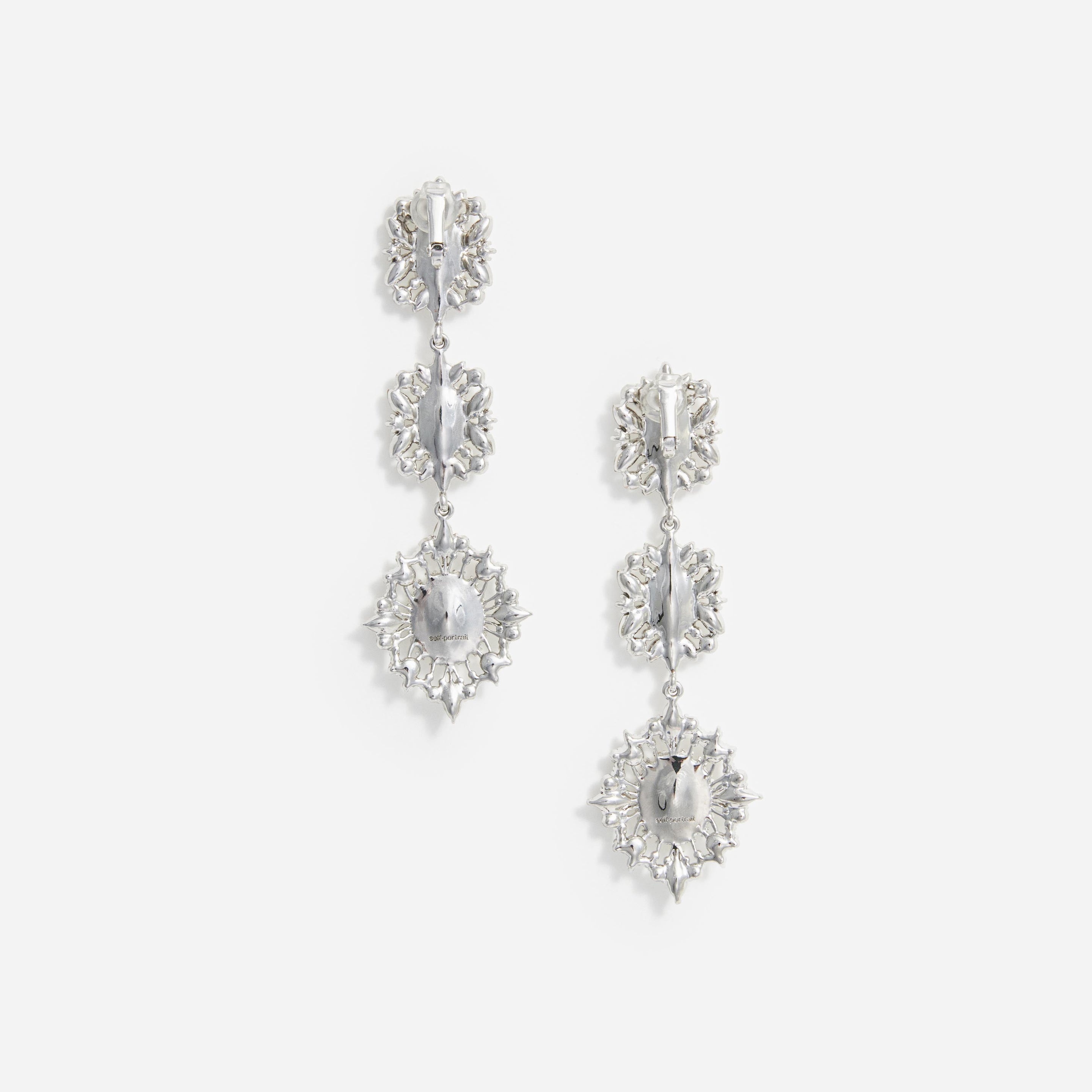 Crystal Tiered Earrings - 2