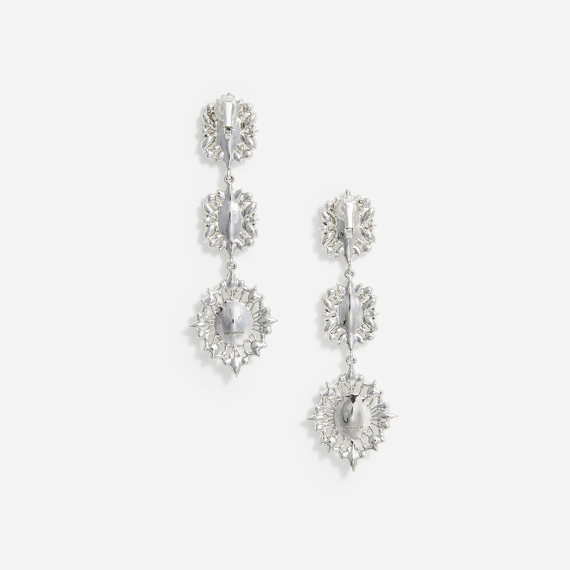 self-portrait Crystal Tiered Earrings outlook