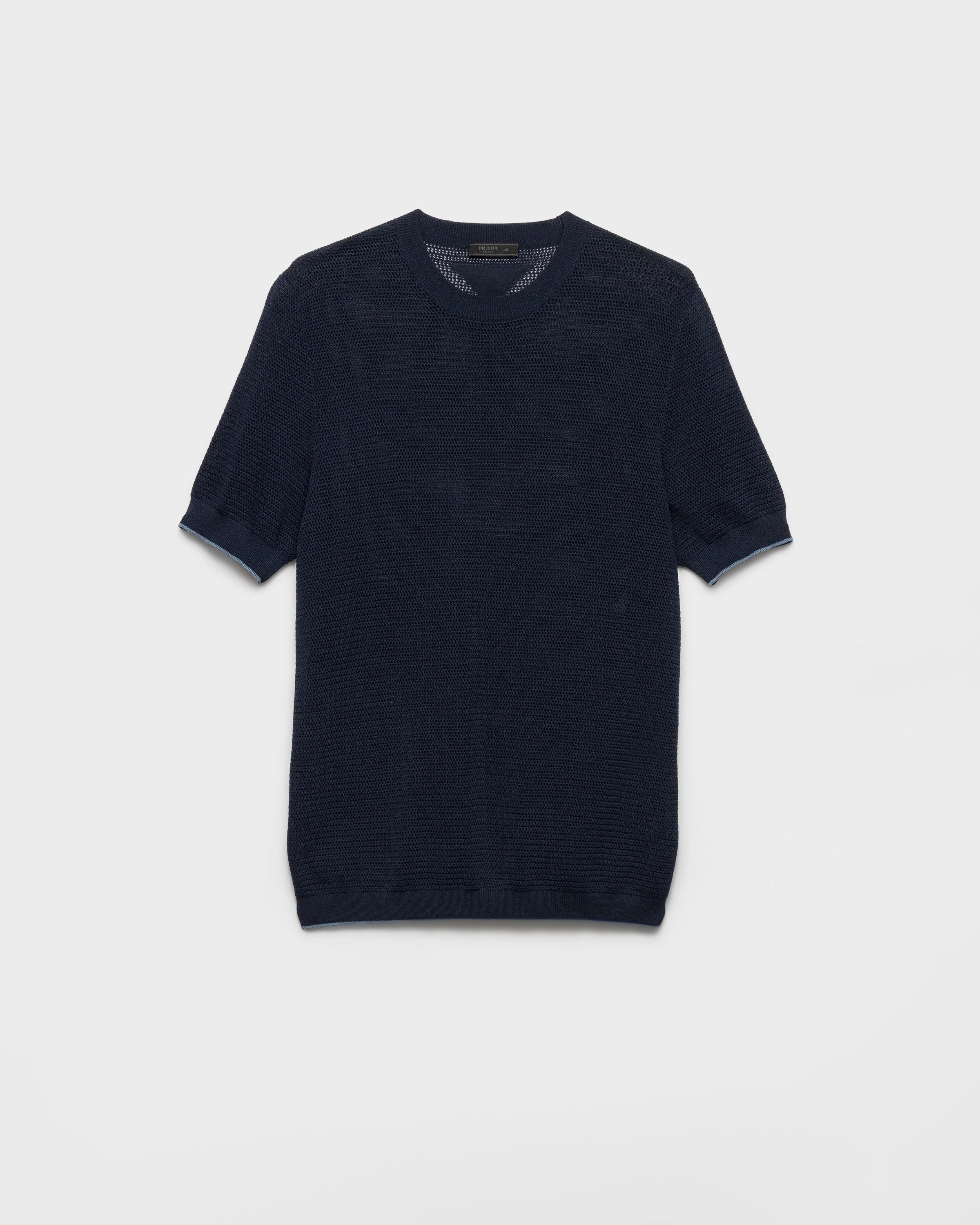 Silk and cotton crew-neck sweater - 1