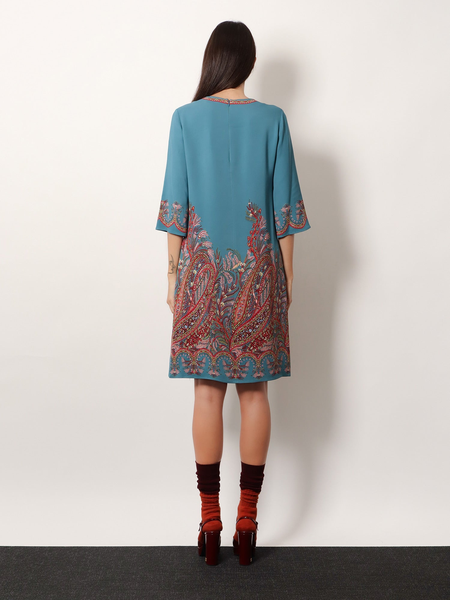 Viscose Blend Dress With Iconic Print - 3