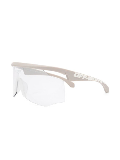 Off-White lettering logo mask-frame sunglasses outlook