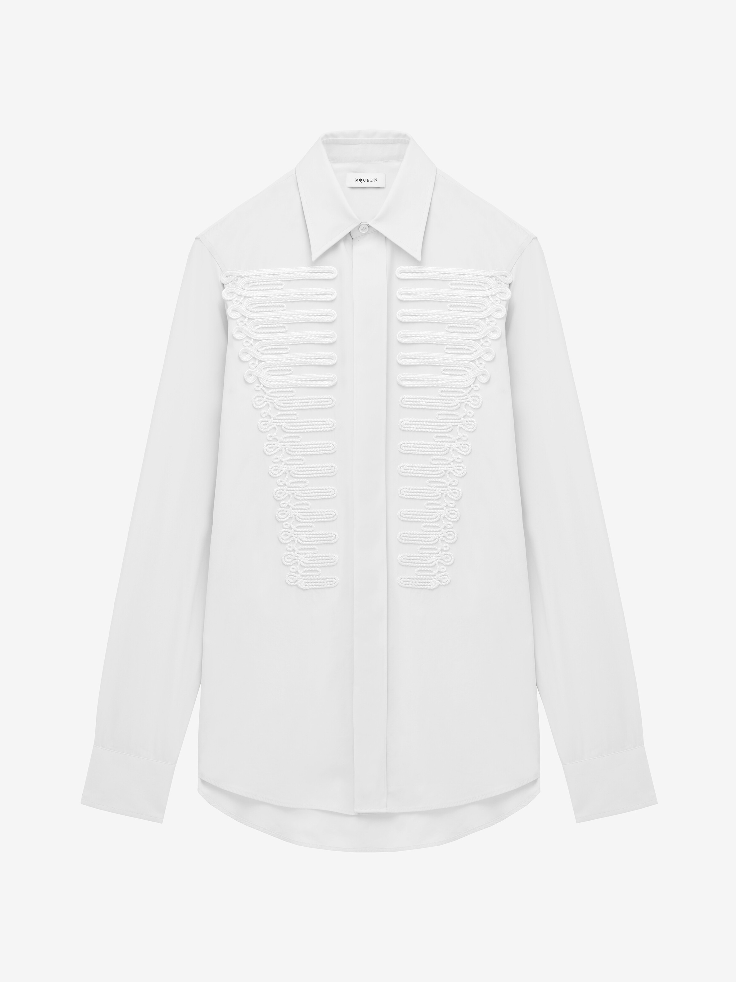 Frogging Detail Poplin Shirt - 1