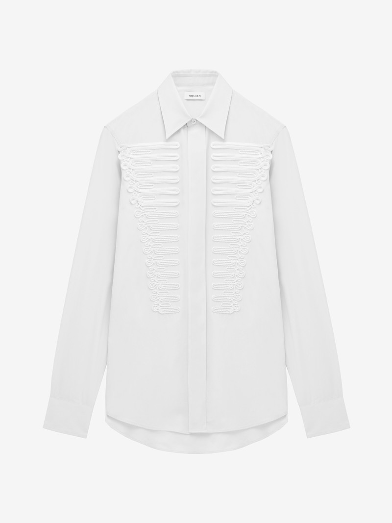 Frogging Detail Poplin Shirt 1
