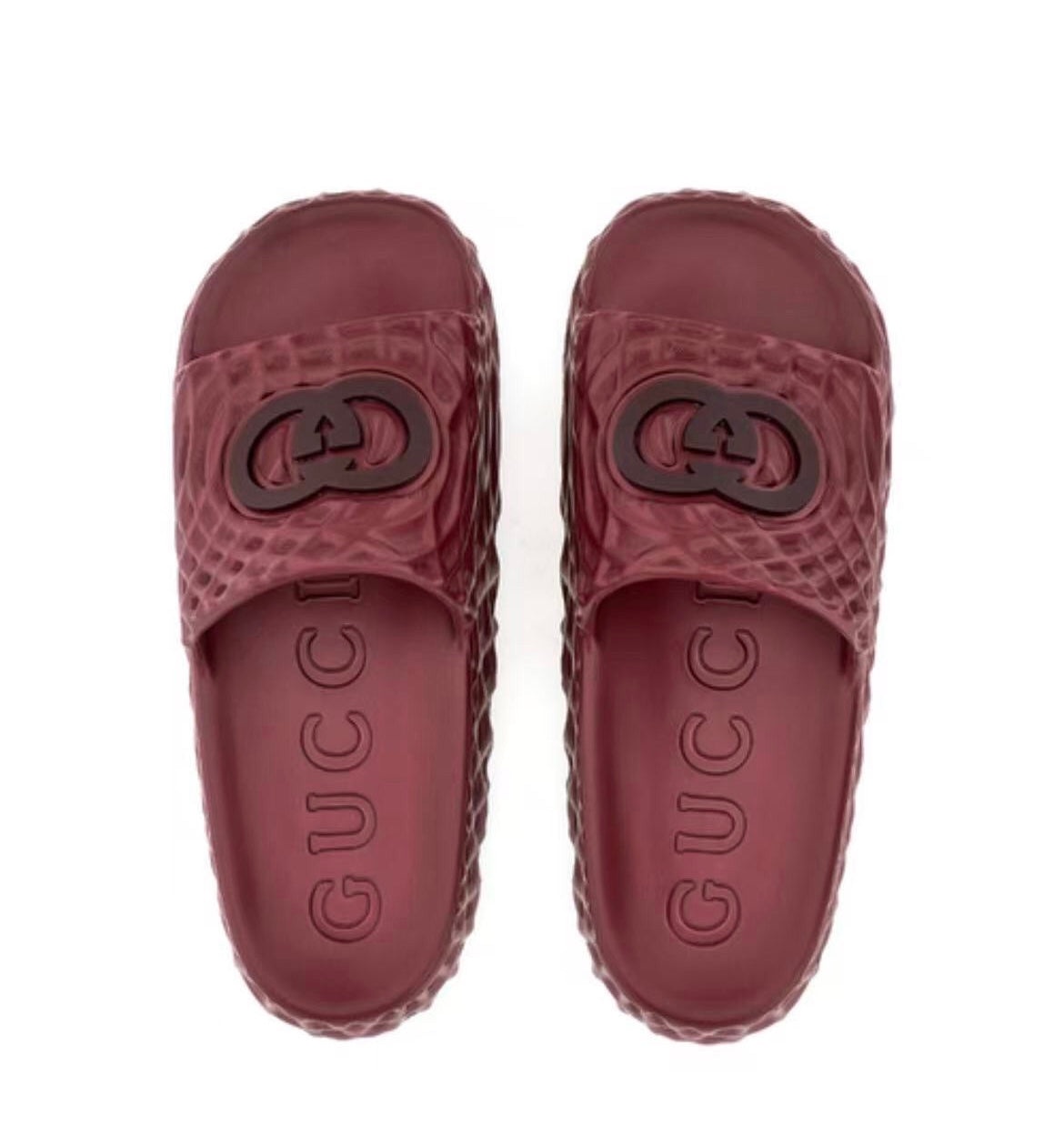 Gucci Interlocking G Rubber Slides - 2