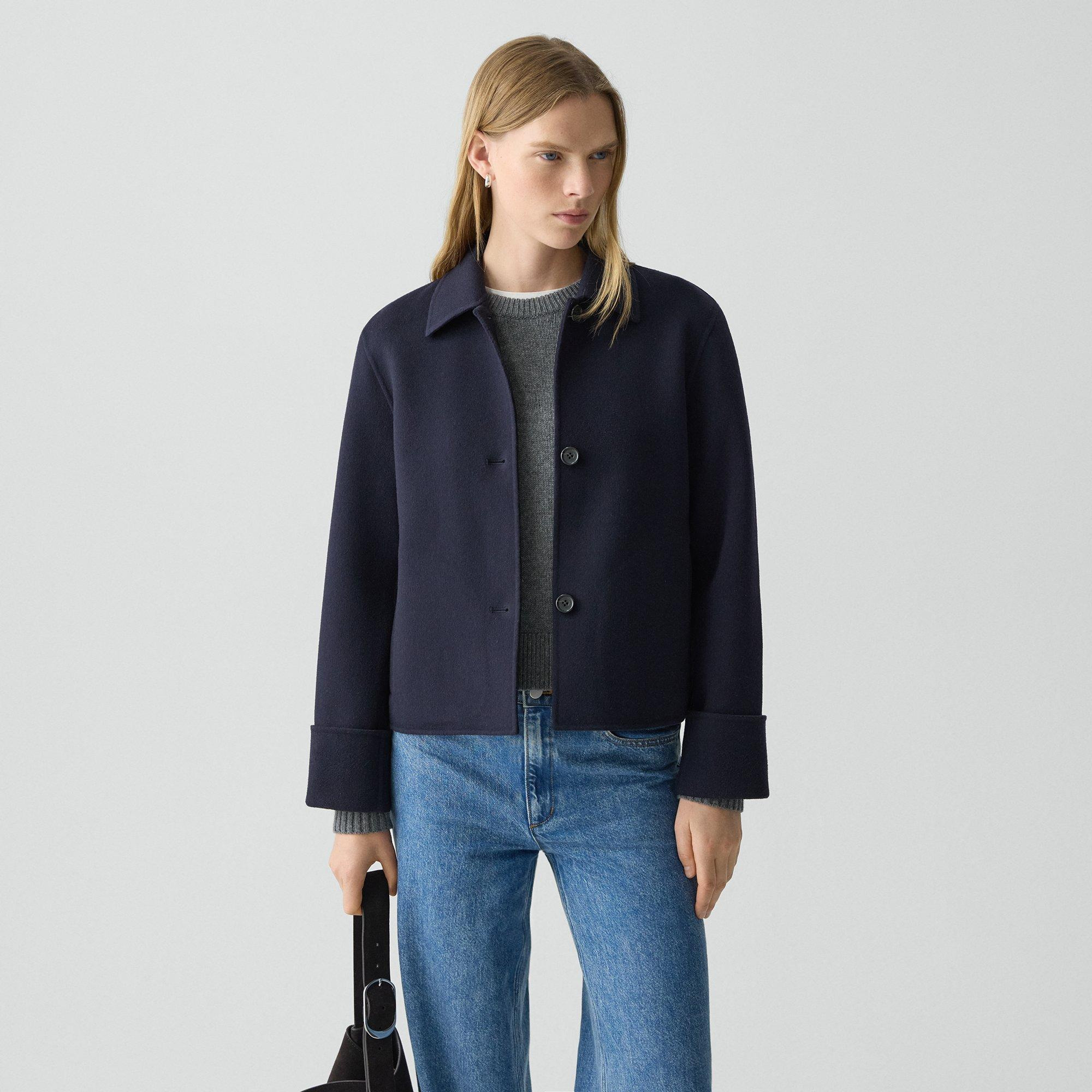 Boxy Cuff Jacket in Double-Face Wool-Cashmere - 2