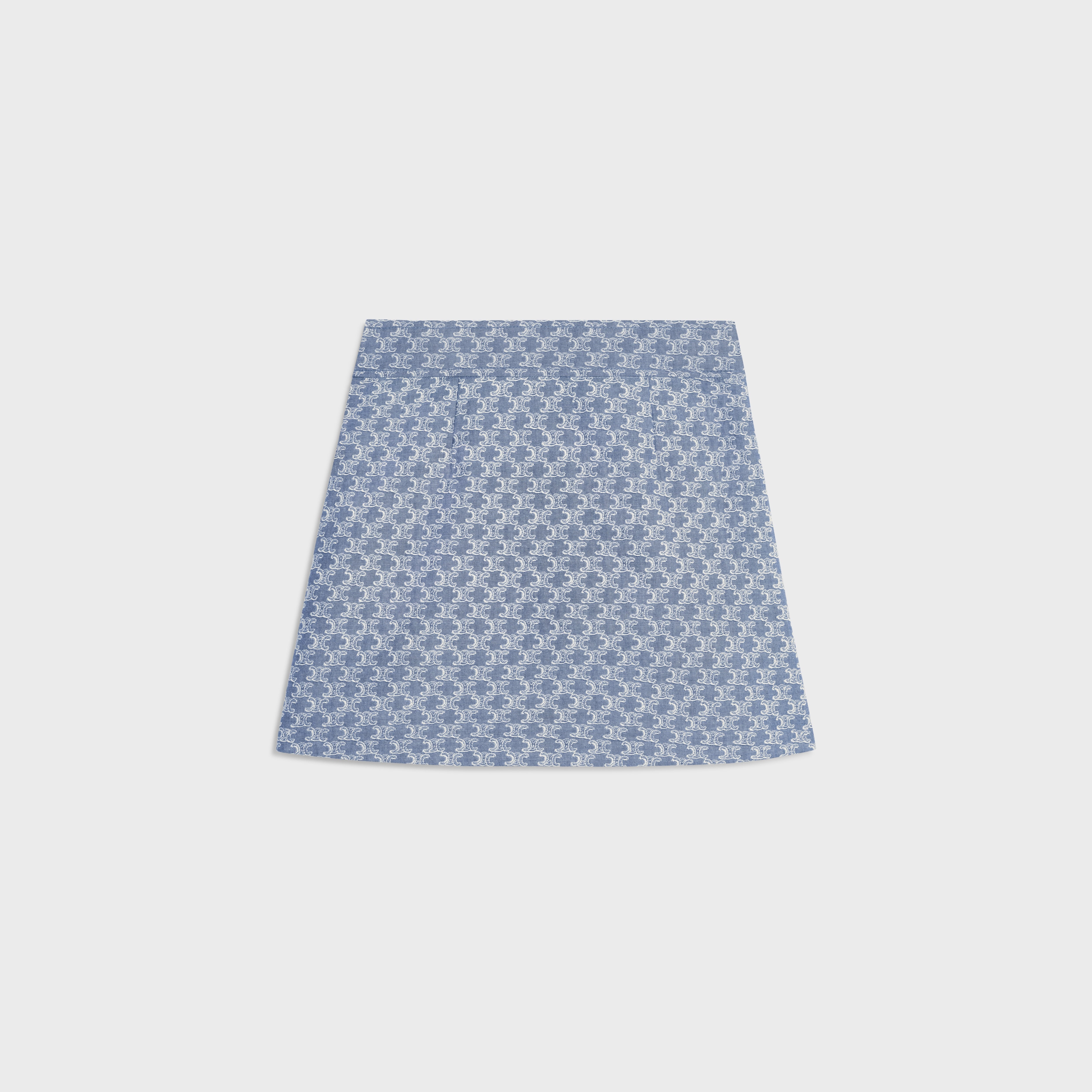 mini skirt in monogram chambray cotton - 2