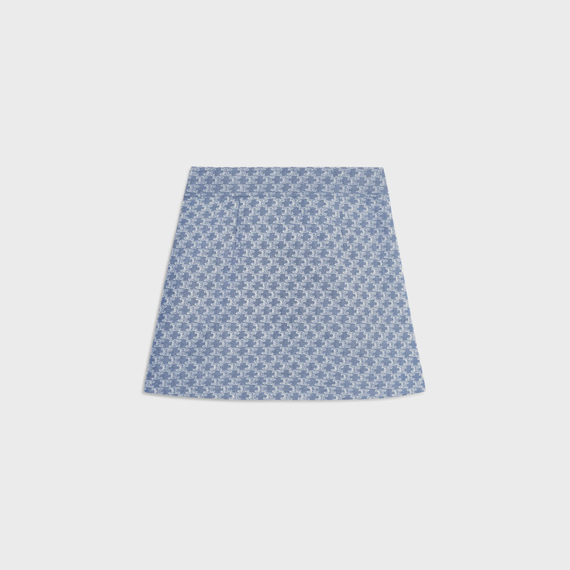 CELINE mini skirt in monogram chambray cotton outlook