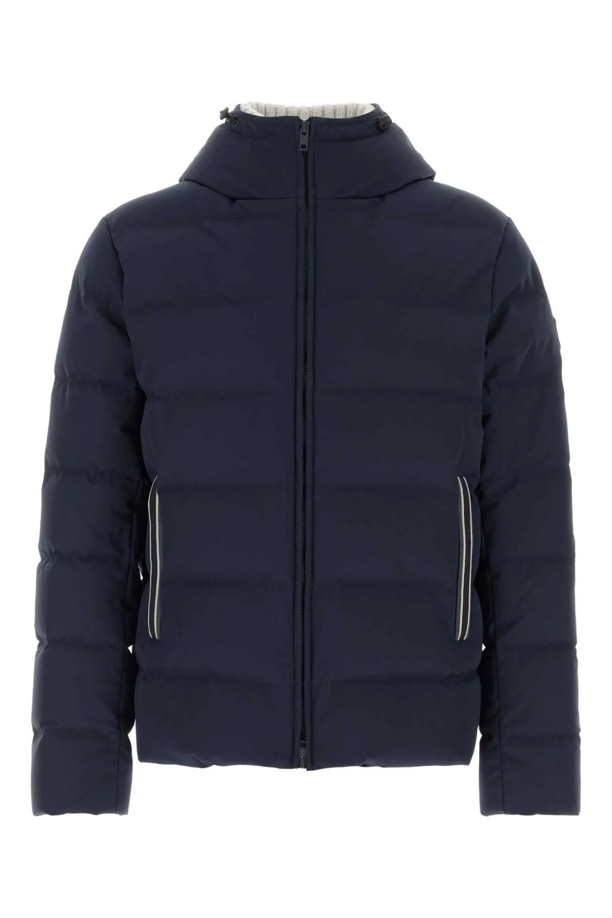 Fay Men Navy Blue Stretch Nylon Blend Down Jacket - 1