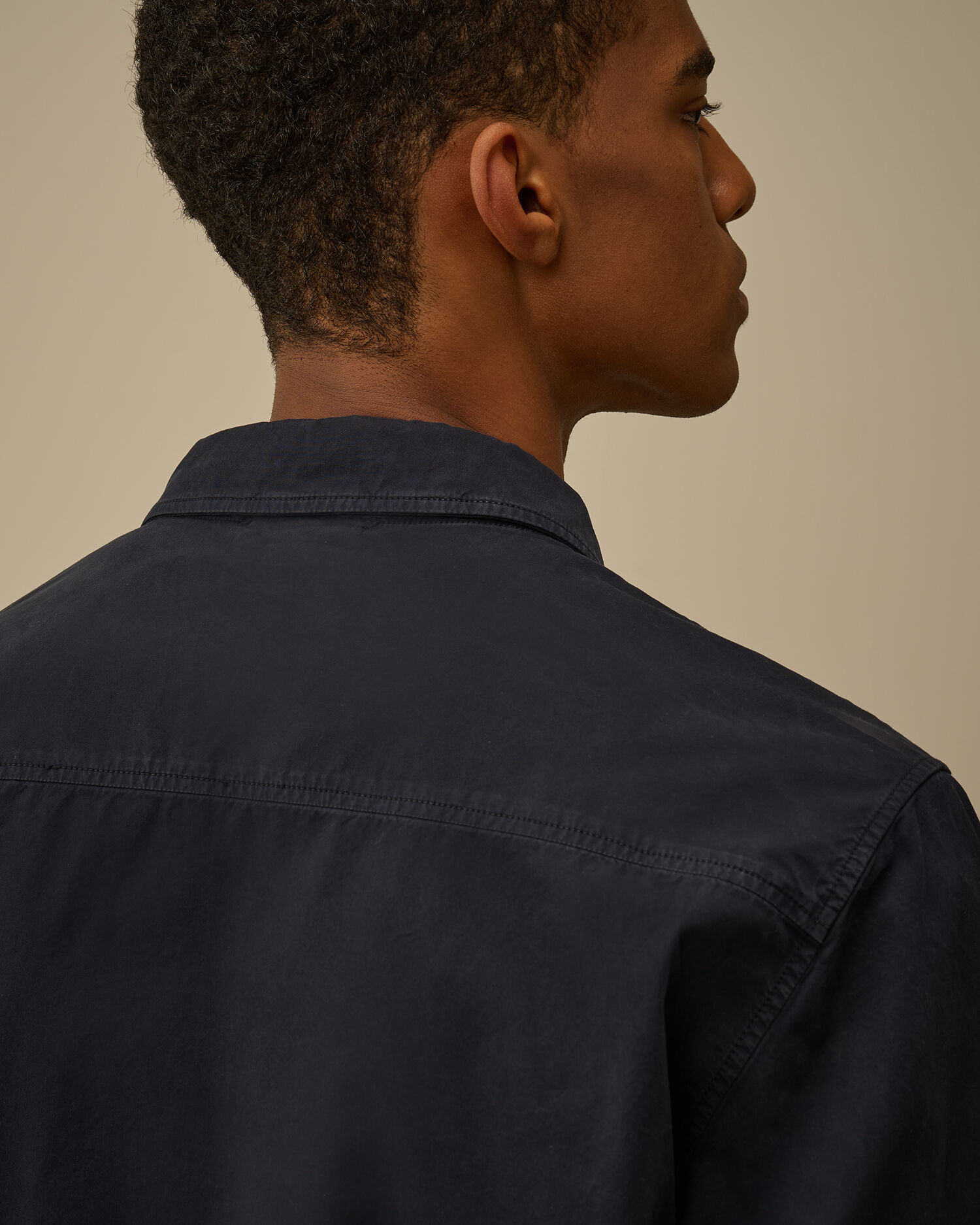 Organic Gabardine Zipped Overshirt - 6