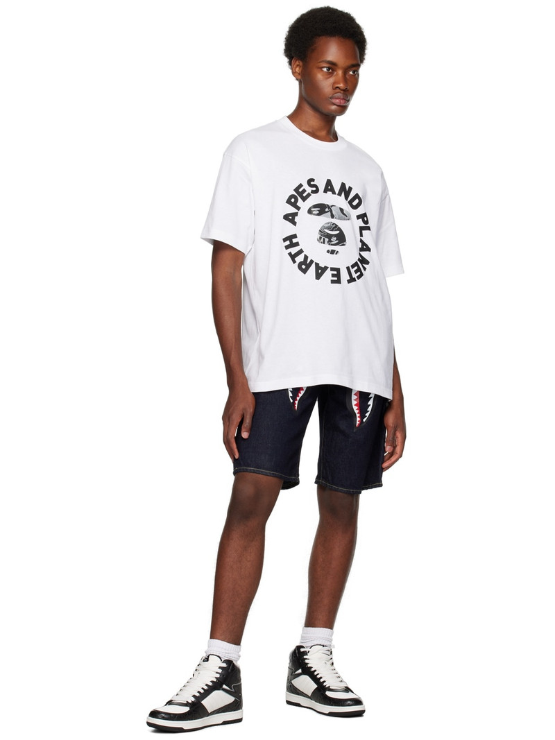 A BATHING APE® White & Black Sta 88 Mid #1 Sneakers outlook