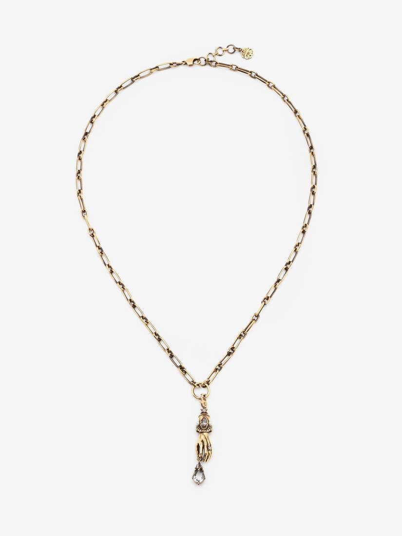 Charm Necklace in Antique Gold - 4