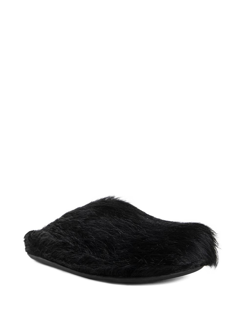 Marni Fussbett long-hair calfskin sabot outlook