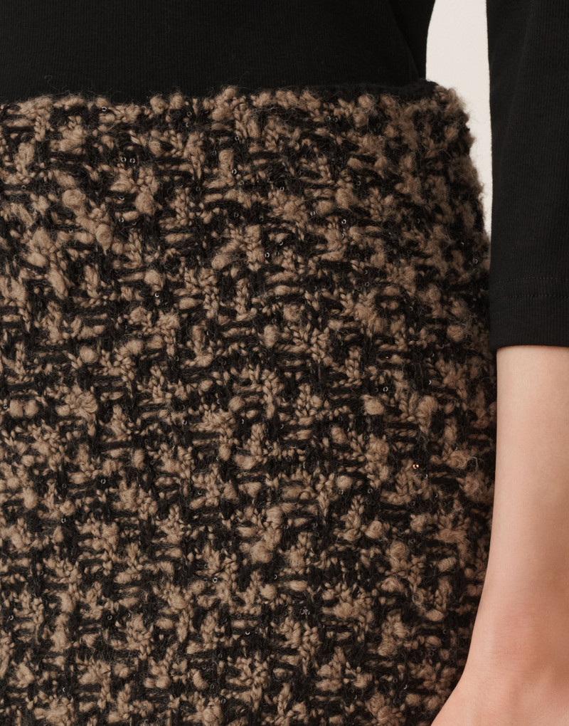 Tweed and sequin skirt 5