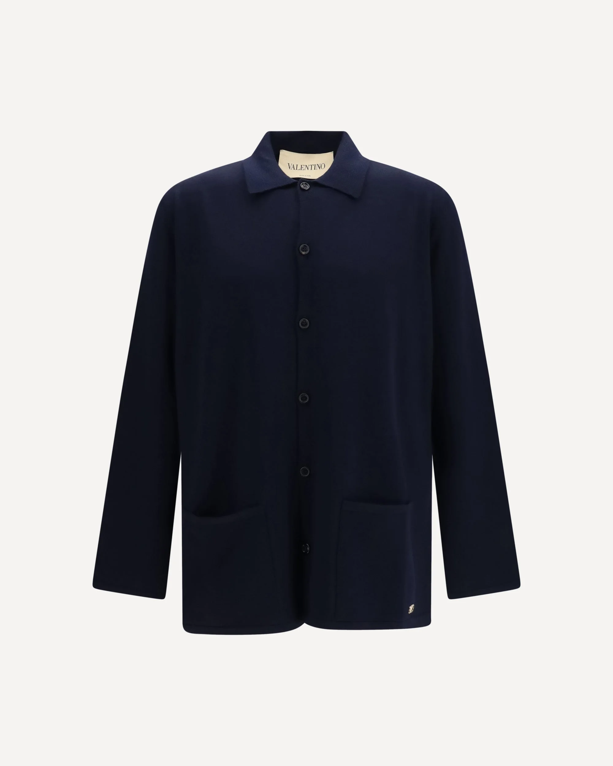Wool Cardigan with VLogo - 1
