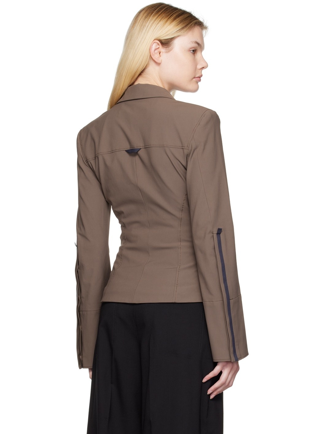 Brown Le Papier 'La Veste Crema' Blazer - 3