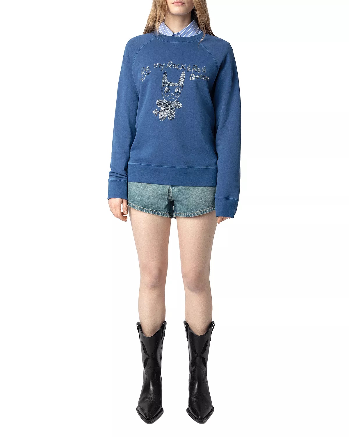 Upper Mo Devil Queen Rhinestone Sweatshirt - 2