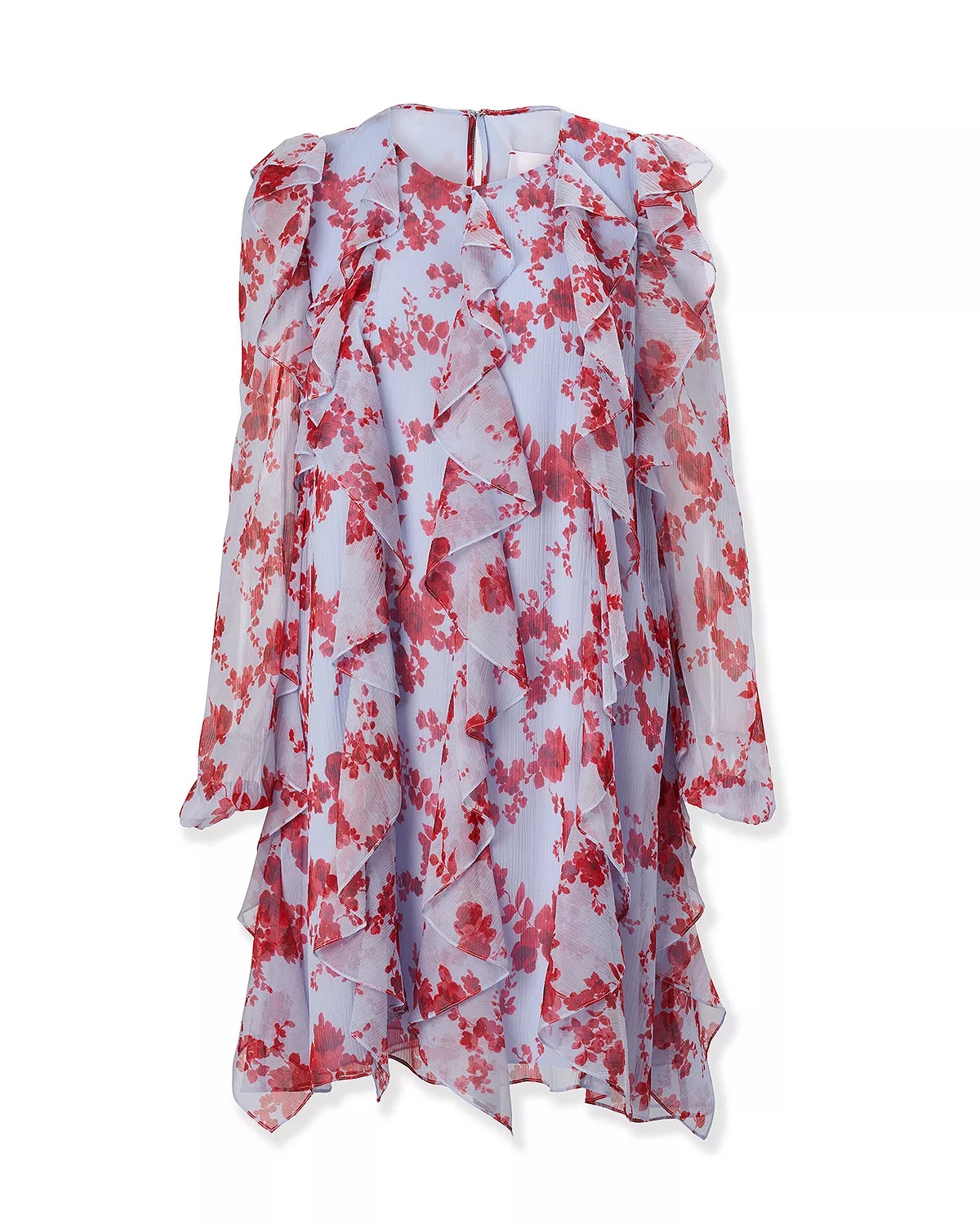 Silk Ruffled Mini Dress - 4