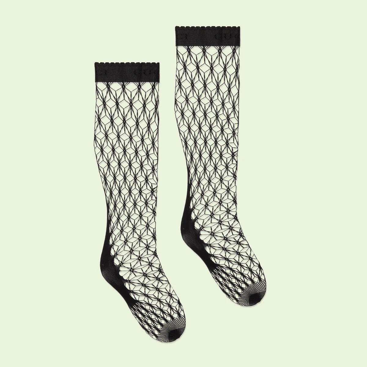 Knit socks with diamond motif - 2