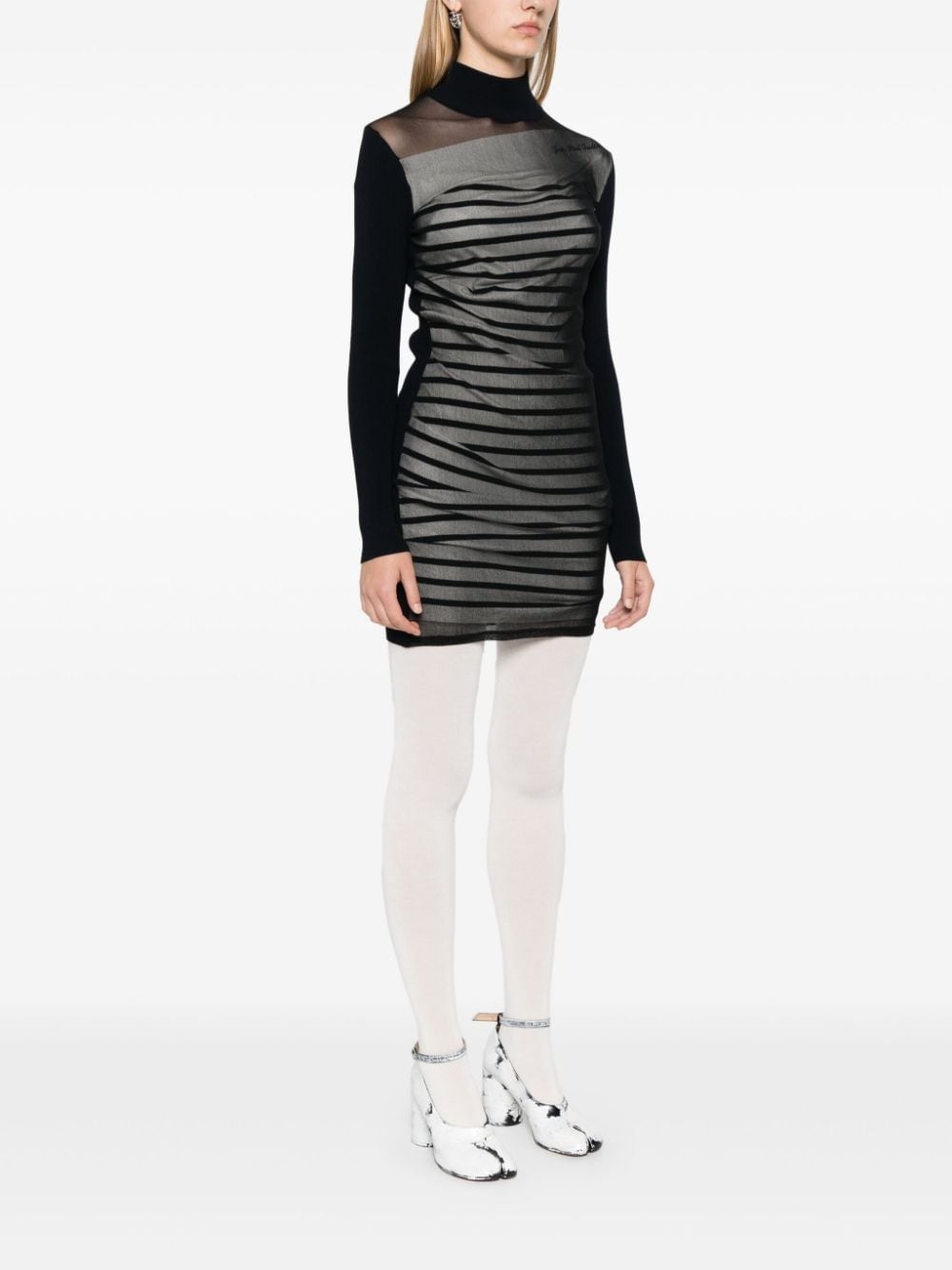 striped mini dress - 3