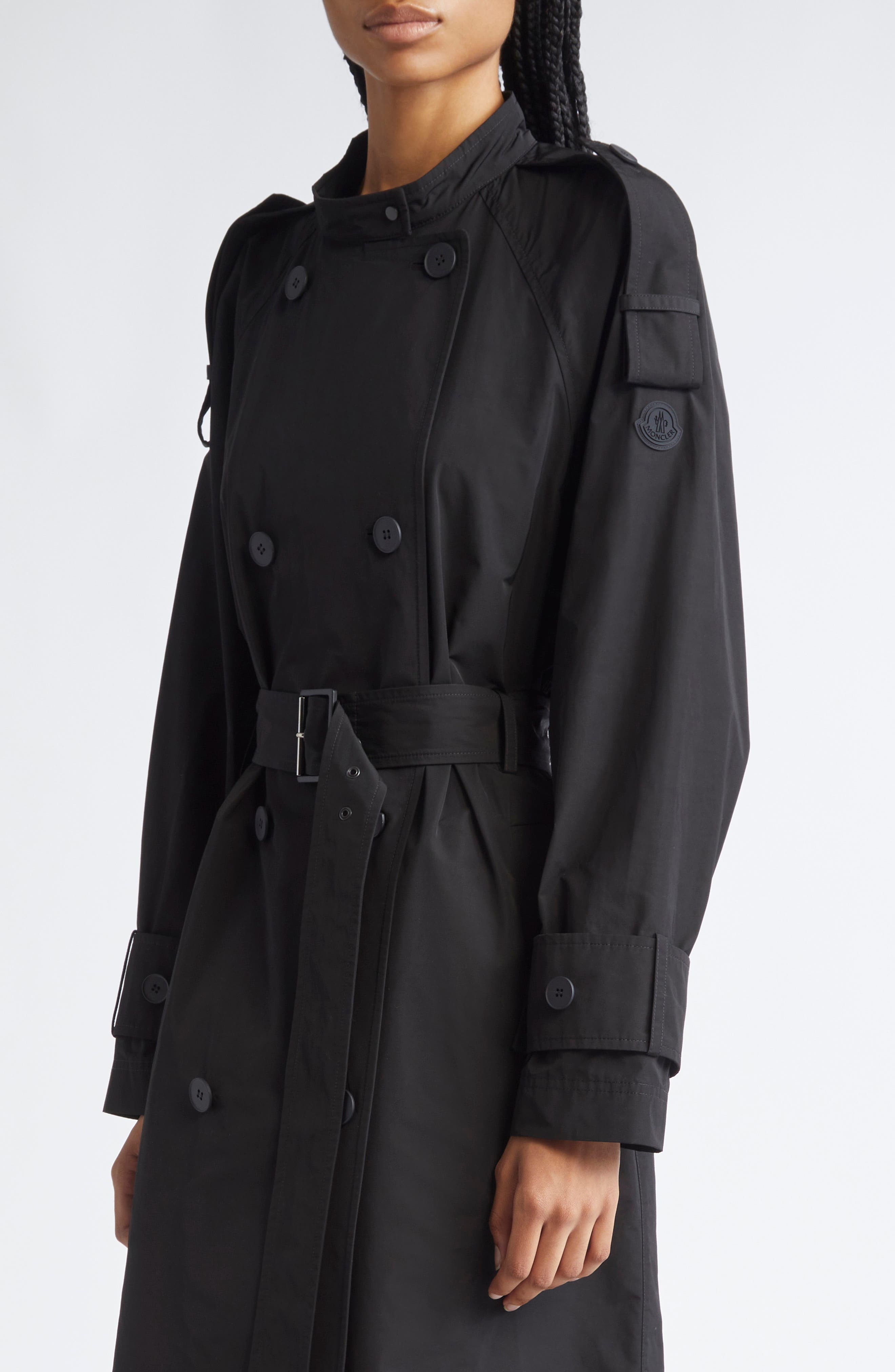 Moncler Trevoux Trench Coat in Black at Nordstrom - 4