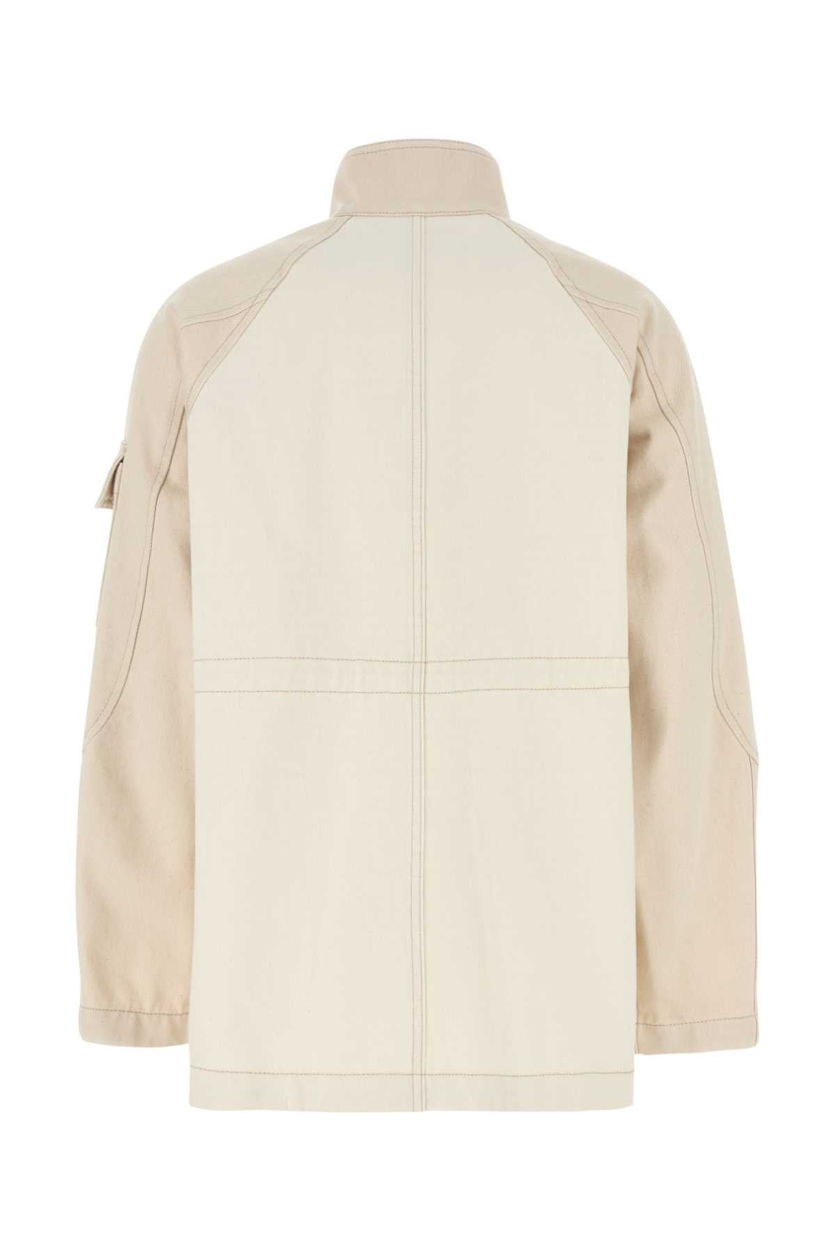 Fendi Women Ivory Denim Parka - 2