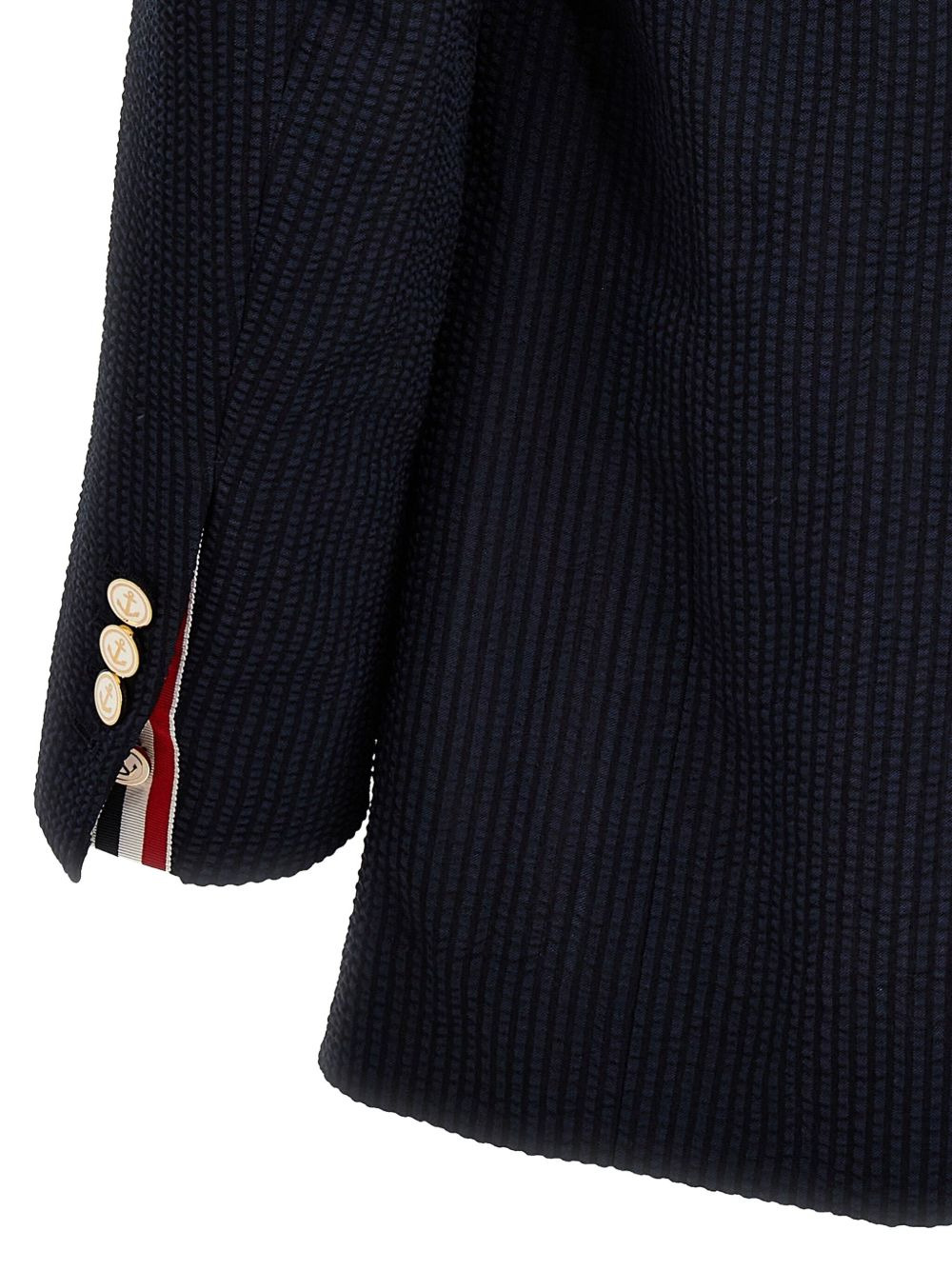 striped seersucker blazer - 4