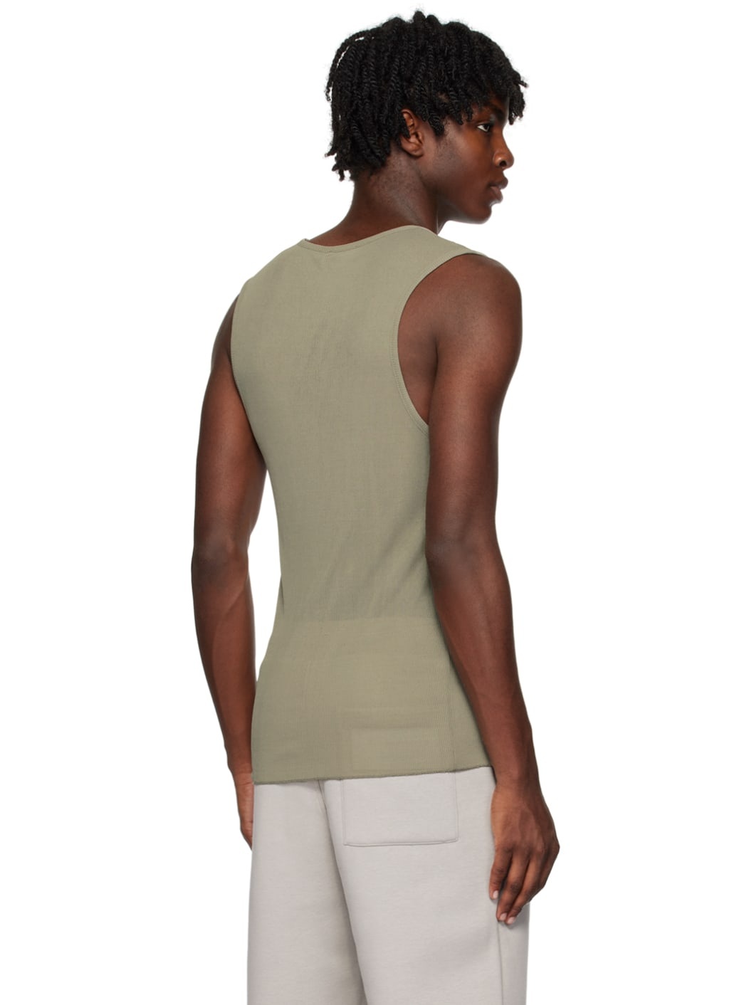 Taupe Long Tank Top - 3