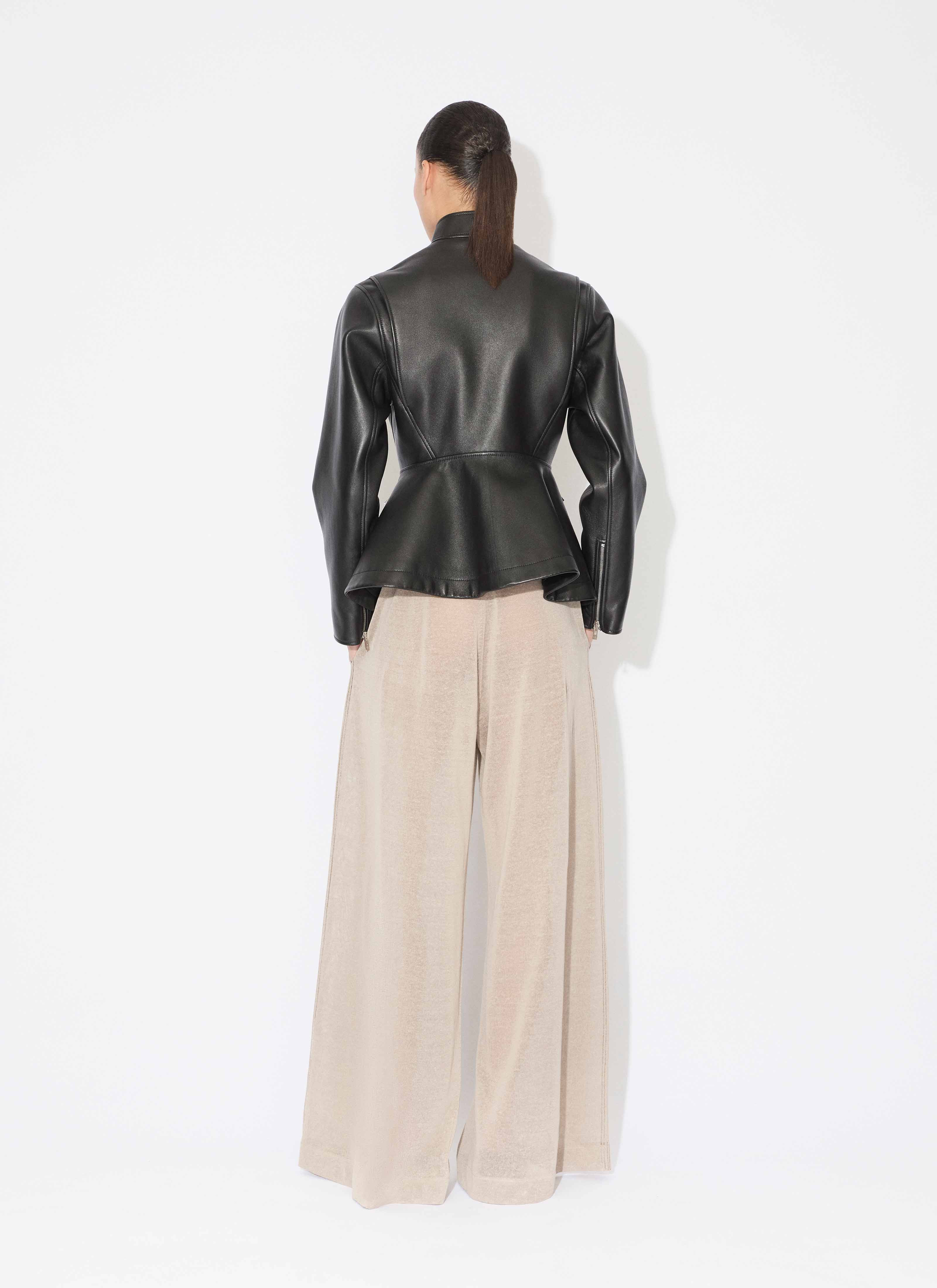 PEPLUM LEATHER JACKET - 3