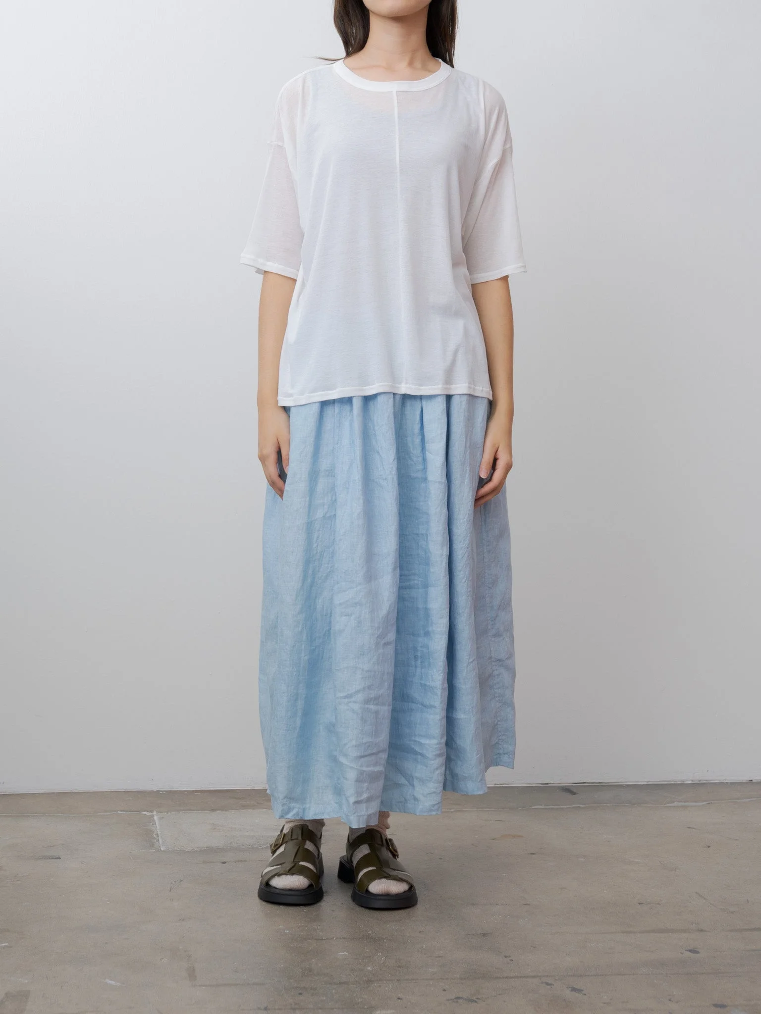 T-Shirt and Tanktop Set - Gray x White - 1