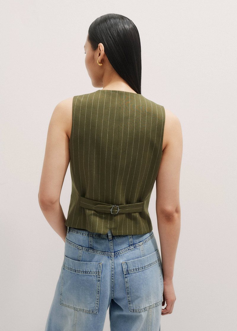 Pinstripe Tailored Vest 5