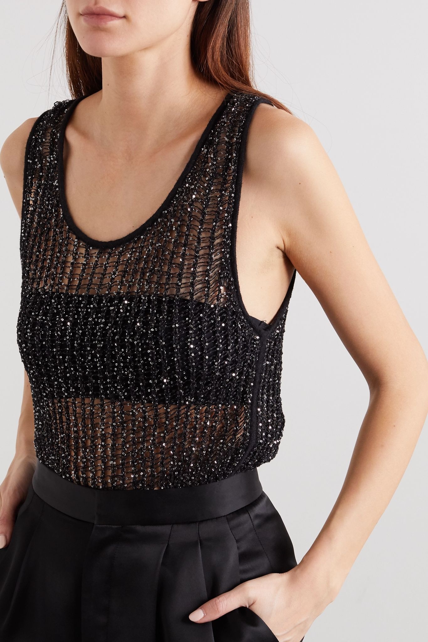 Sequined knitted tank - 3