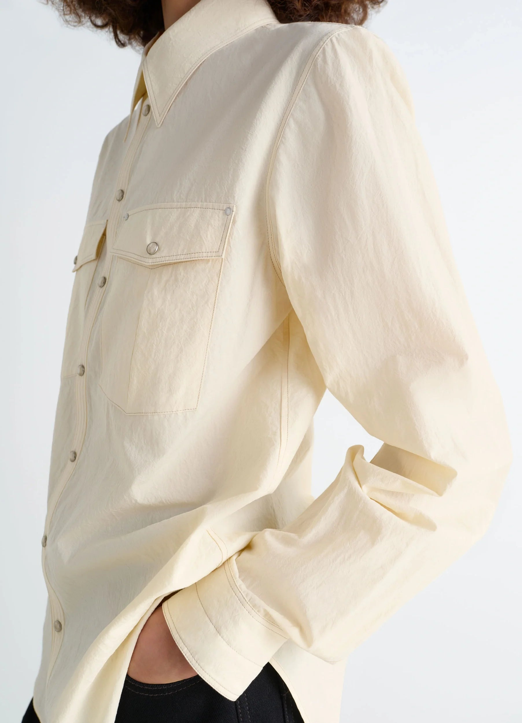 CHEST-POCKET FITTED SHIRT - 4