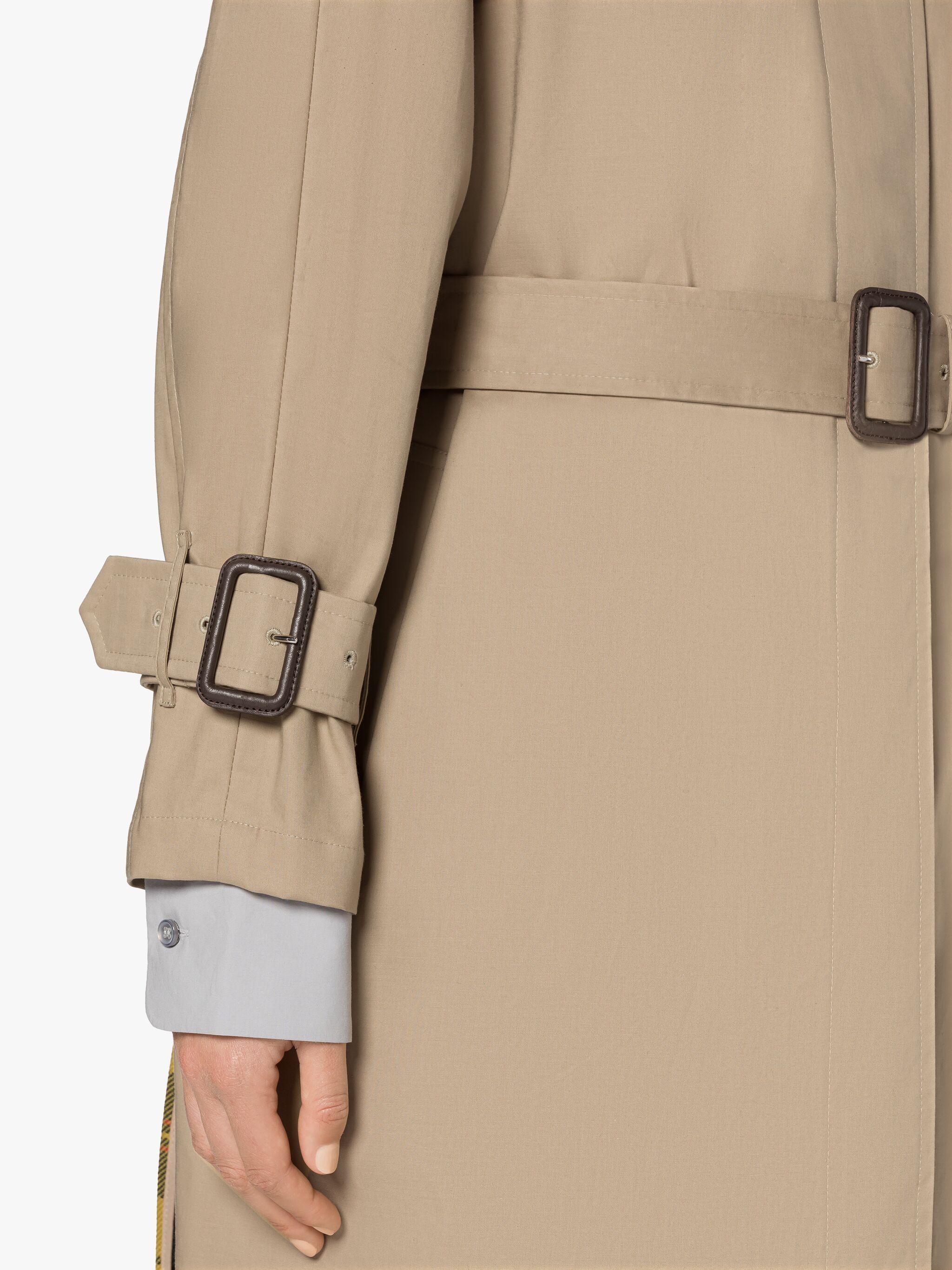 MARETTA FAWN RAINTEC COTTON & WOOL CONTRAST OVERCOAT - 5