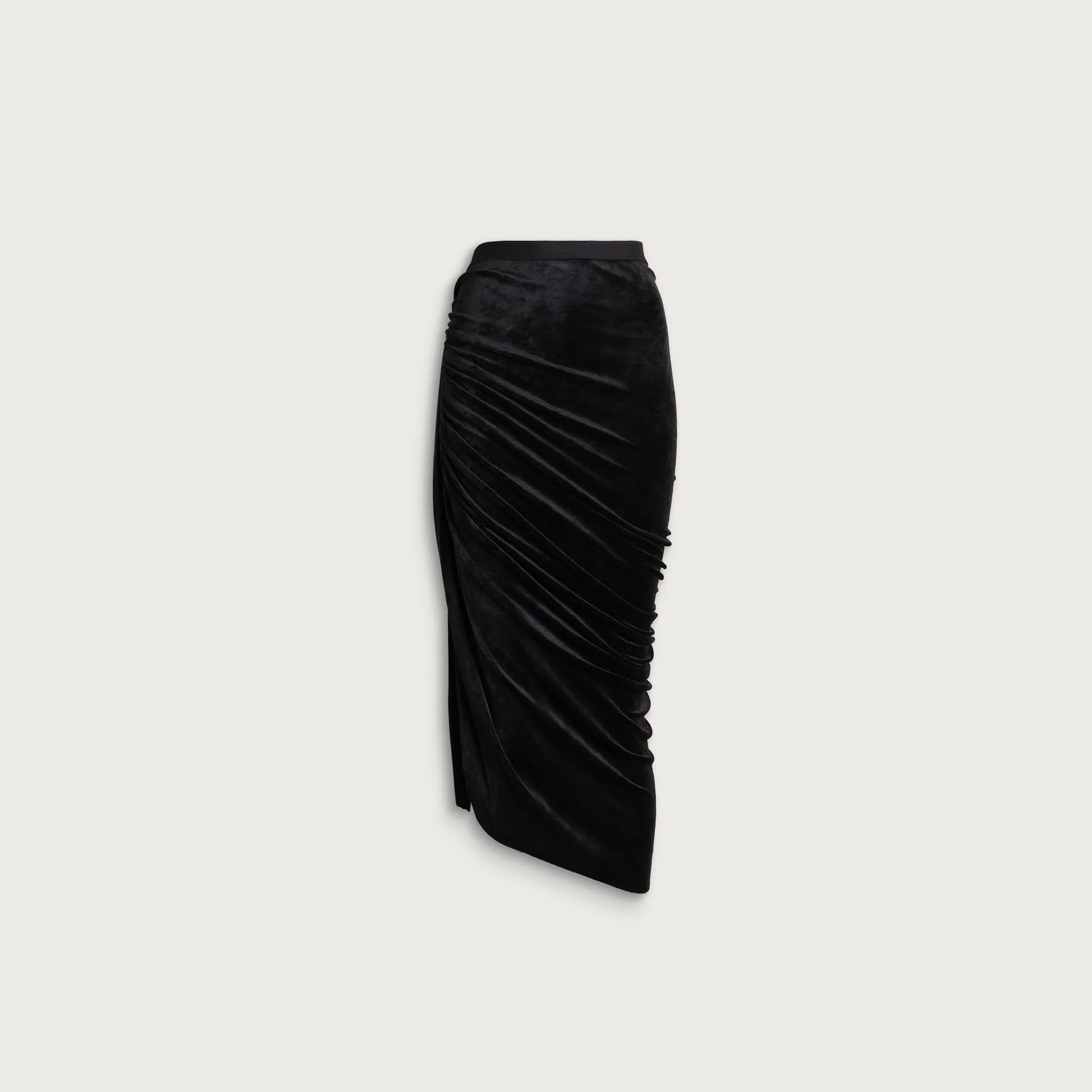 Rick Owens Knee Edfu Velvet Skirt - 1
