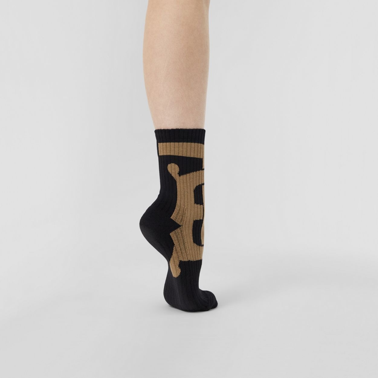 Monogram Intarsia Technical Stretch Cotton Socks - 3