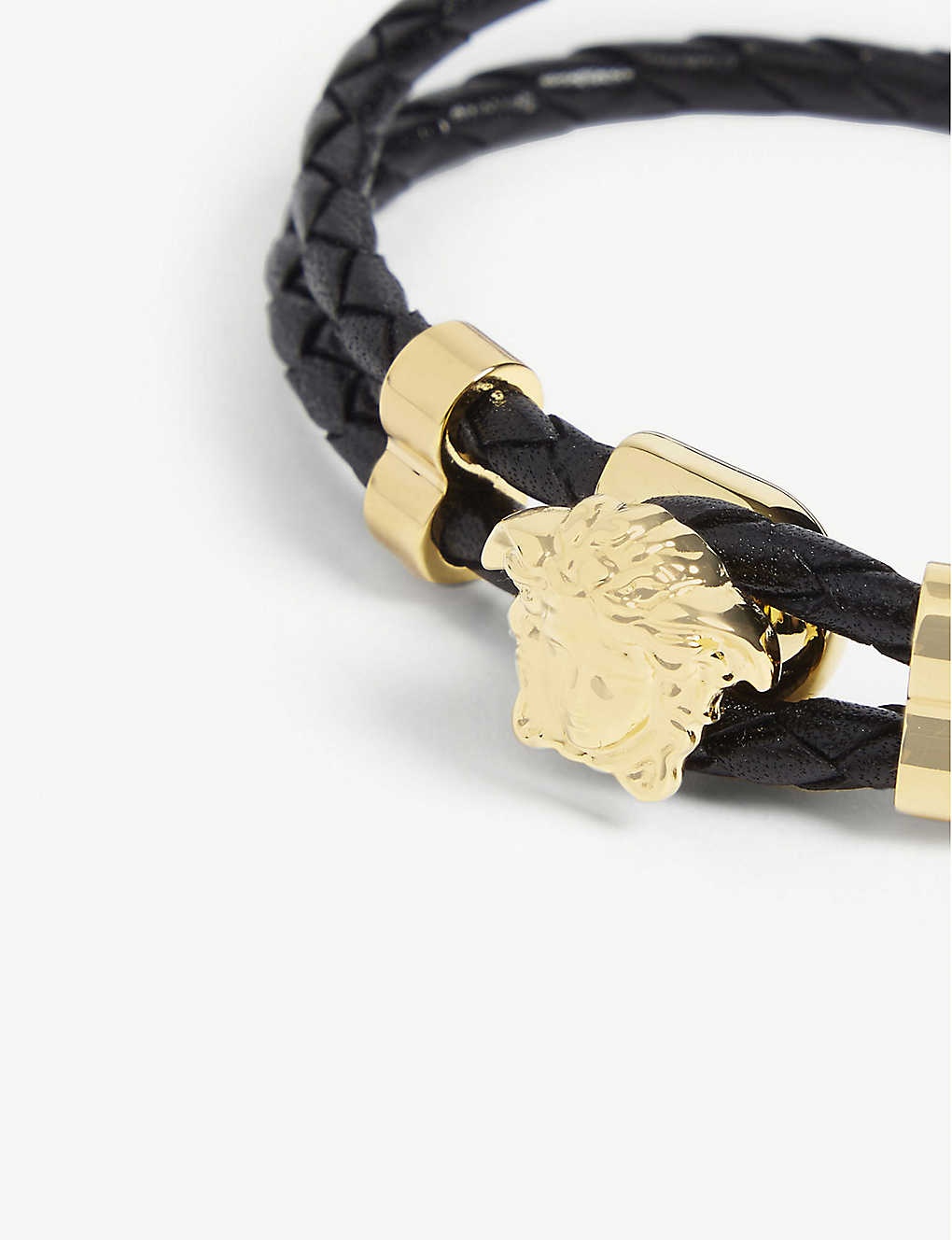 Medusa braided leather bracelet - 4