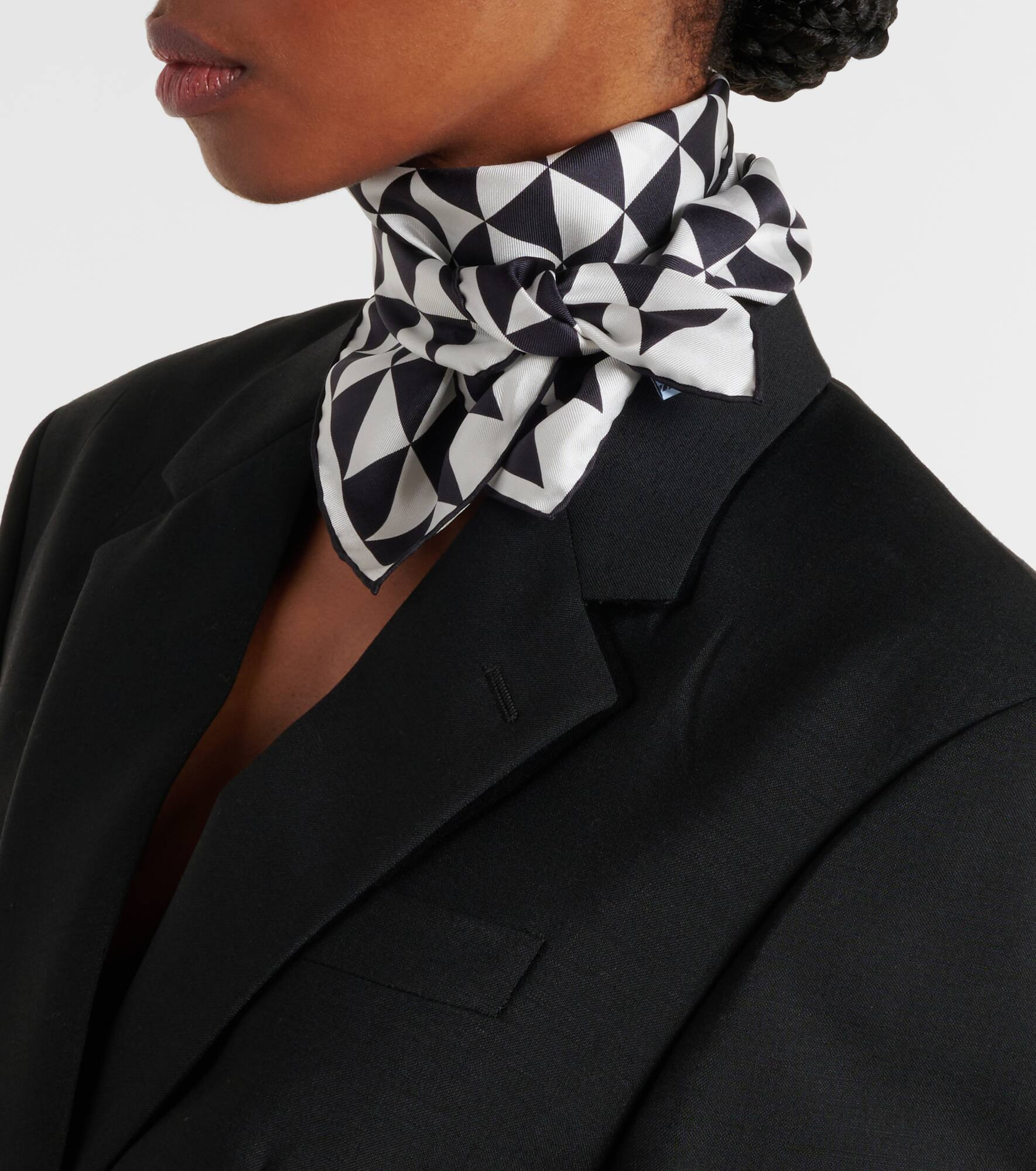 Printed silk twill scarf - 3