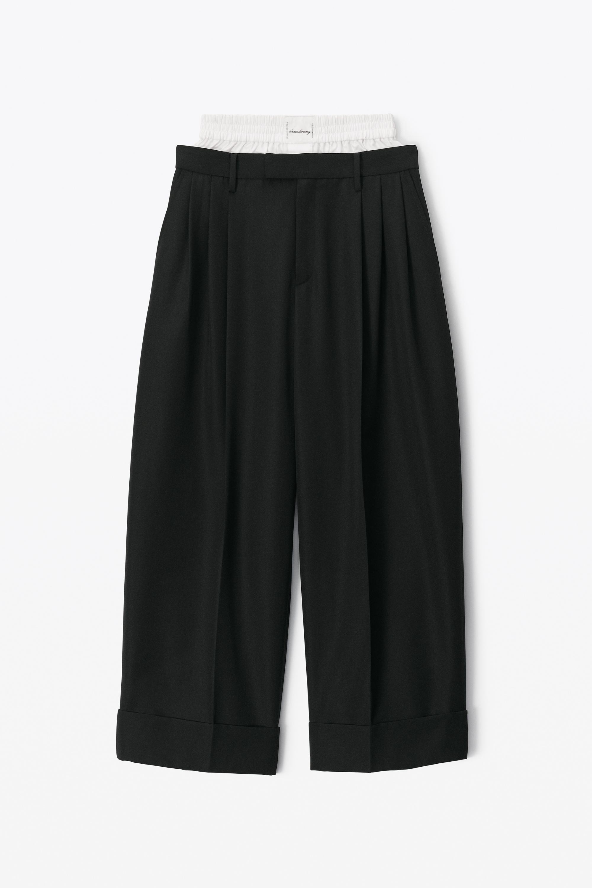 LAYERED TAILORED TROUSER IN WOOL BLEND - 1