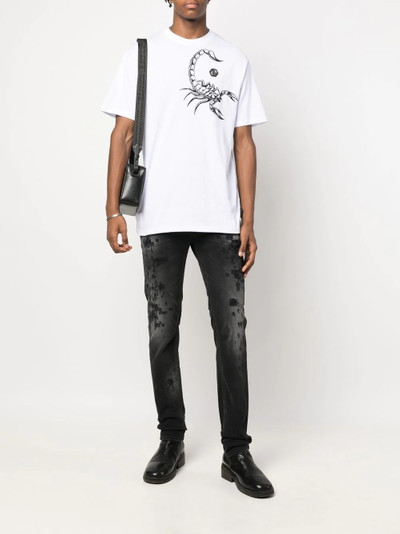 PHILIPP PLEIN distressed skinny-cut jeans outlook