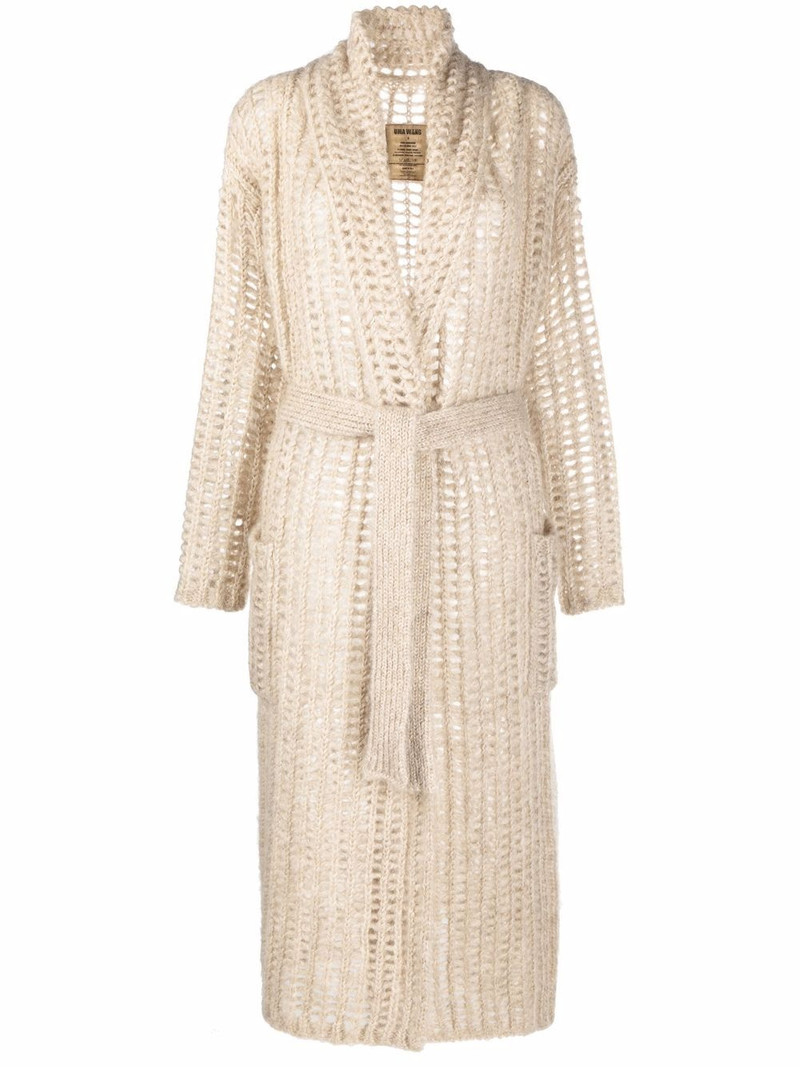 open-knit long cardigan 1