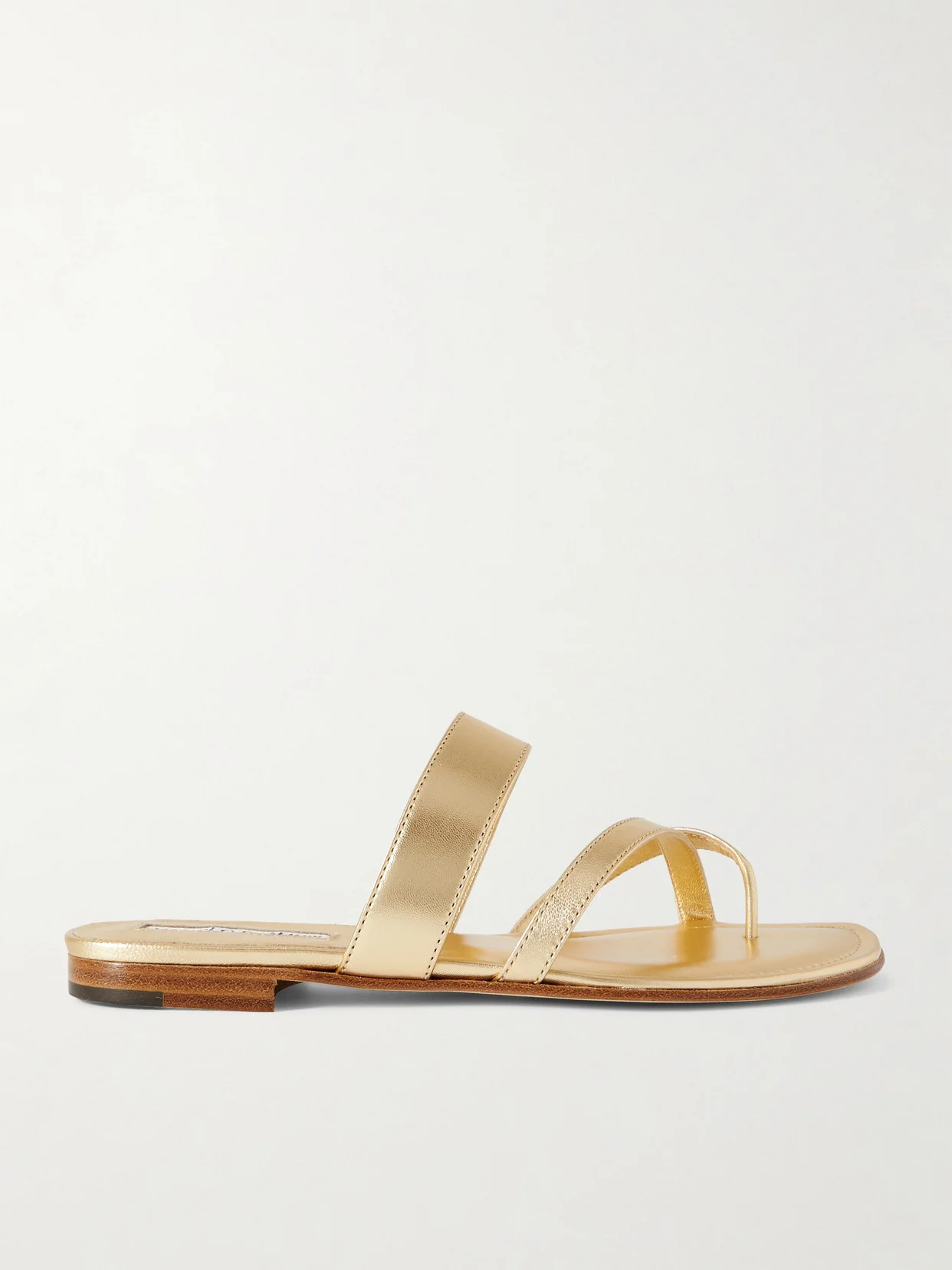 Susa Metallic Leather Sandals - 1