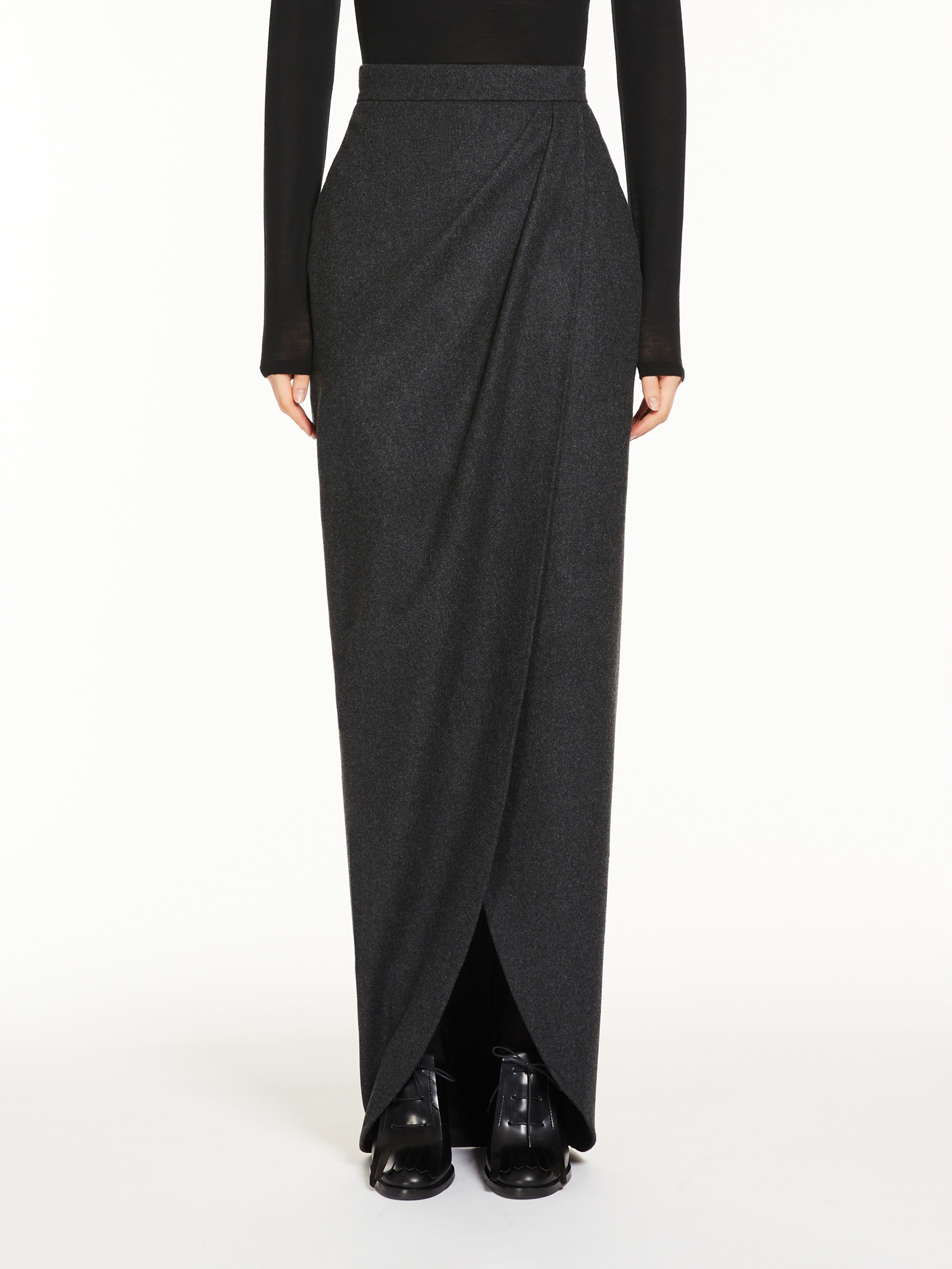 APRILE Wool wrap skirt - 3