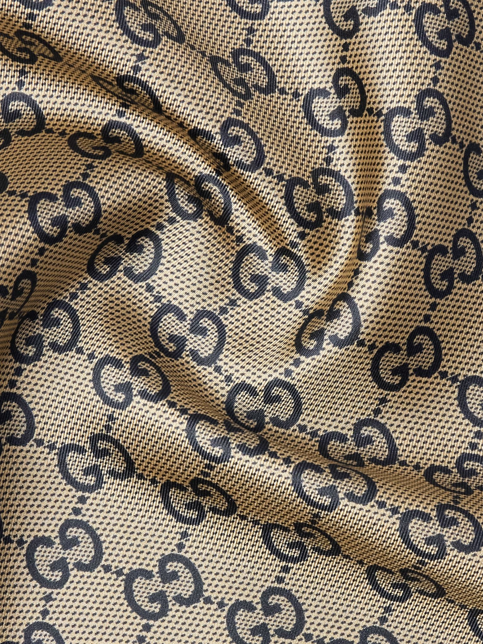 Camp-Collar Silk-Jacquard Shirt Beige - 4