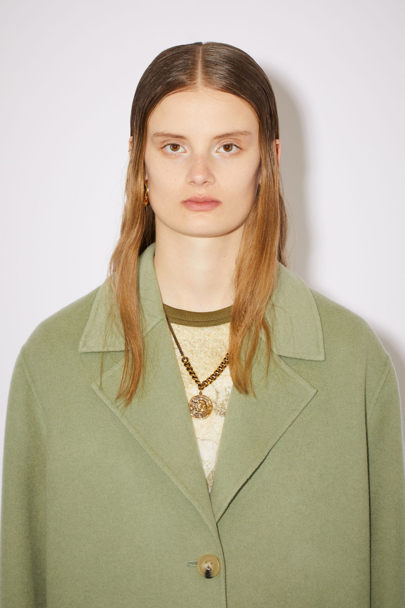 Single-breasted coat - Dusty green 6